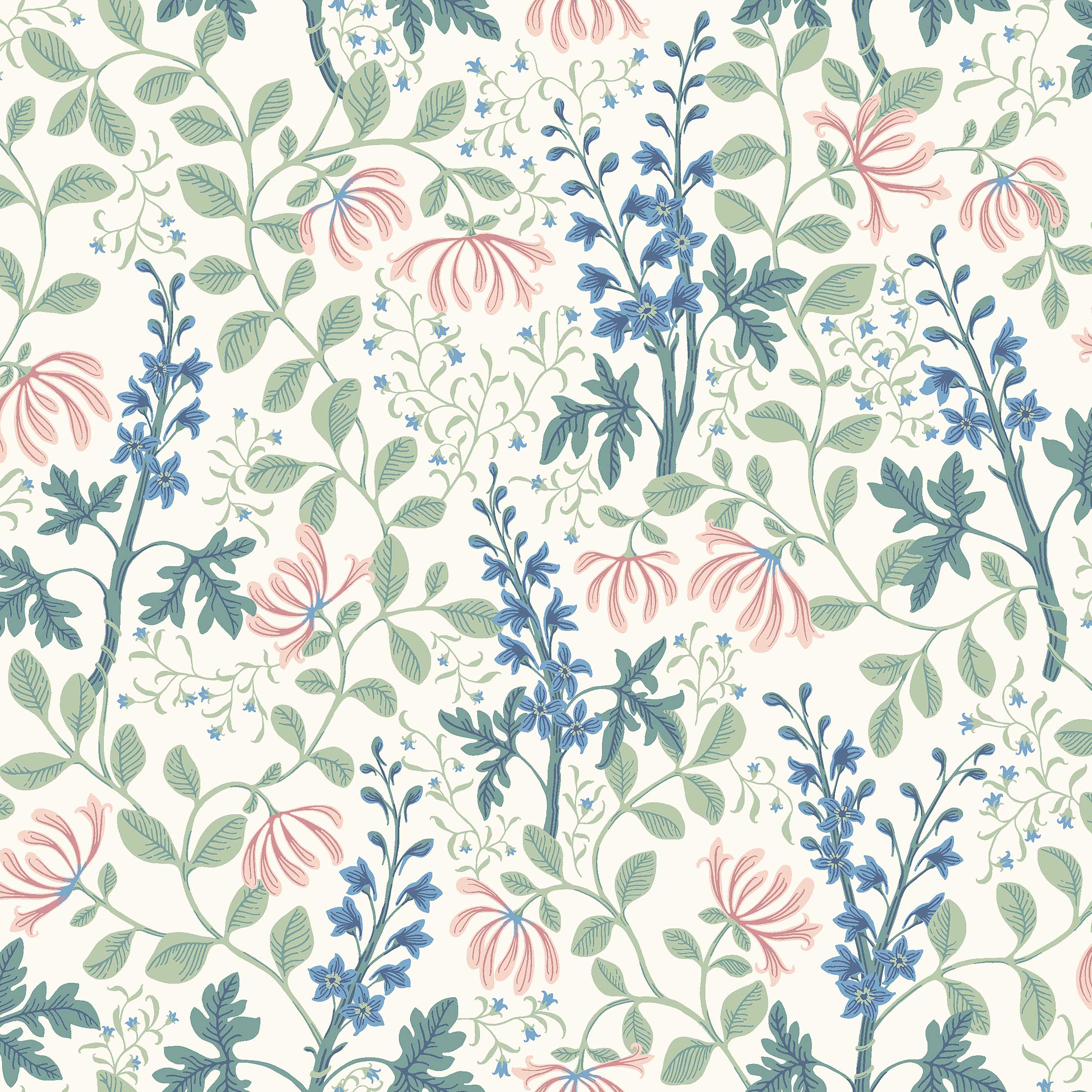 Trädgårdsfröjd Wallpaper in spring color - pattern number 6984 - by Schumacher in the Borastapeter collection