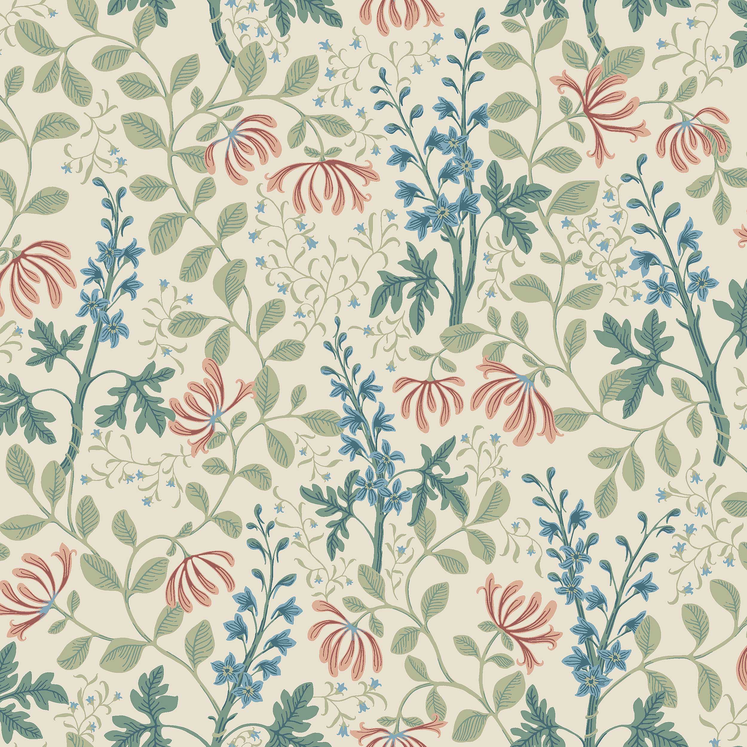 Trädgårdsfröjd Wallpaper in natural color - pattern number 6985 - by Schumacher in the Borastapeter collection