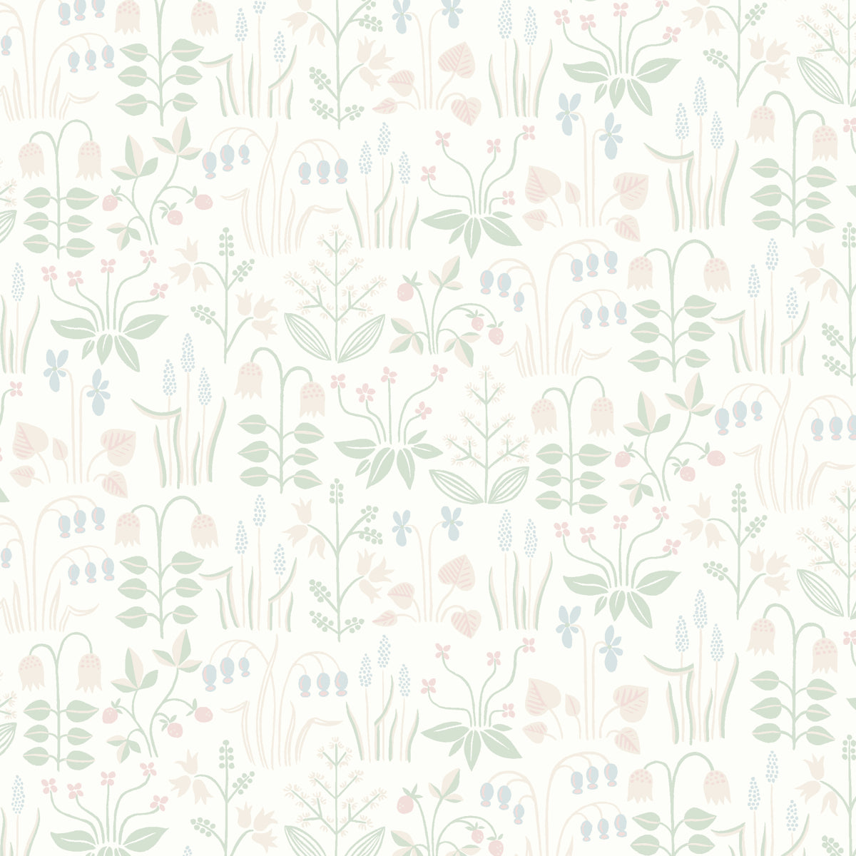 Strawberry Field wallpaper in ivory color - pattern number 7217 - by Schumacher in the Borastapeter collection
