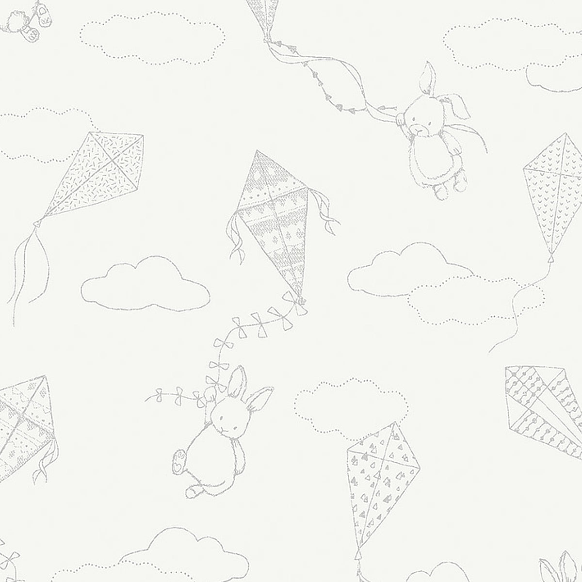 Up and Away fabric in ivory color - pattern number 7459 - by Schumacher in the Borastapeter collection