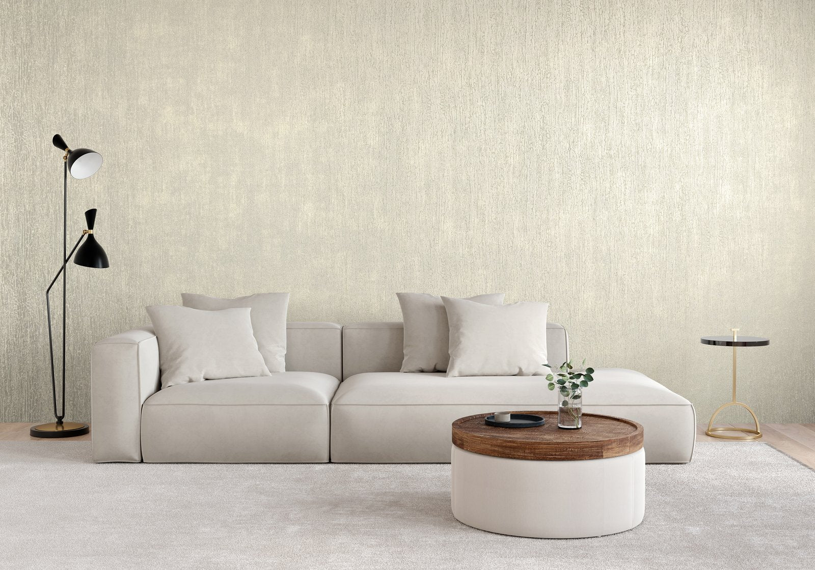 Neptun Oat Beige wallpaper in beige color - pattern number GH81207-23 - by Galerie in the Universe collection