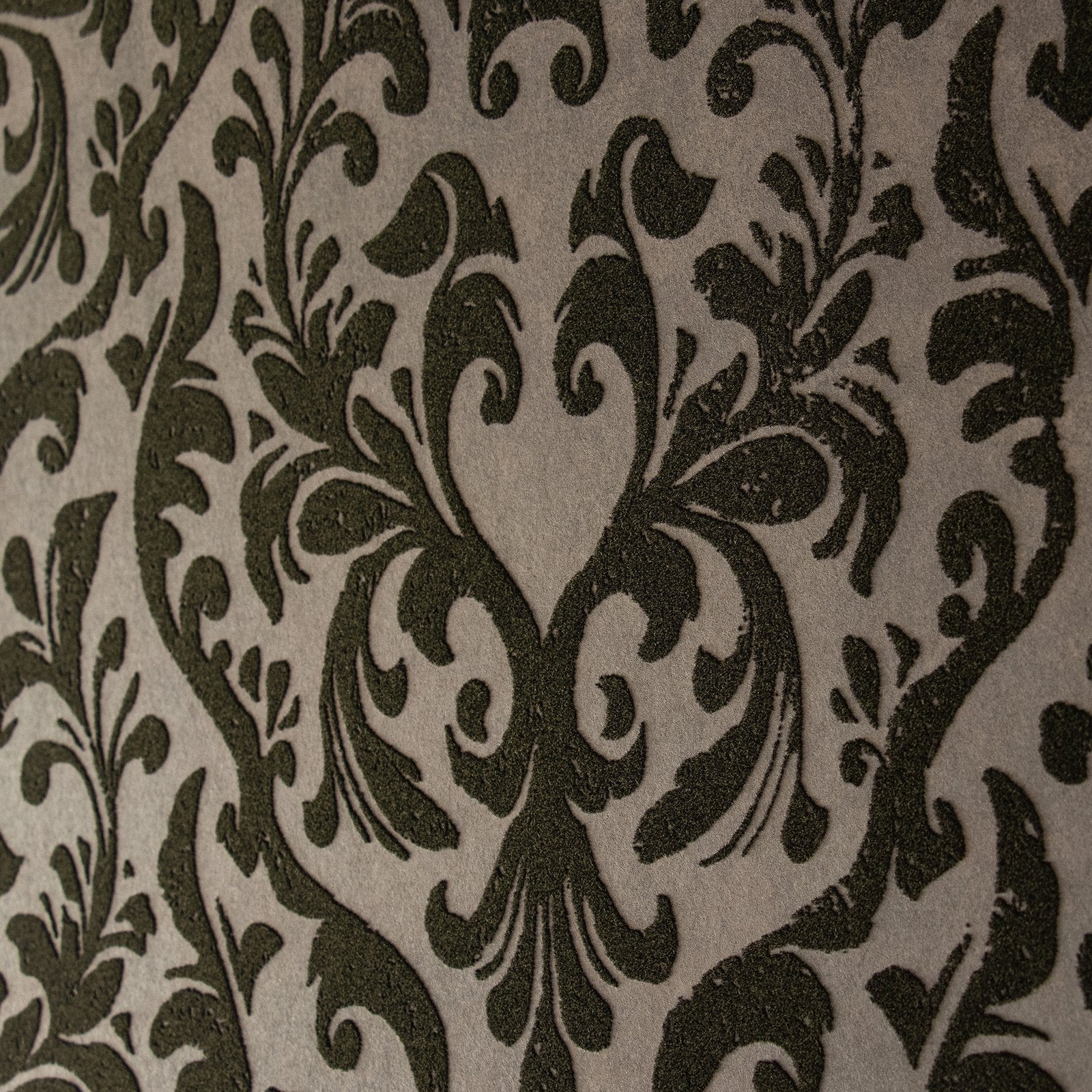 Mayfair / Loft Damask Flock wallpaper in bronze brown color - pattern number GH81253-23 - by Galerie in the Urban Classics collection
