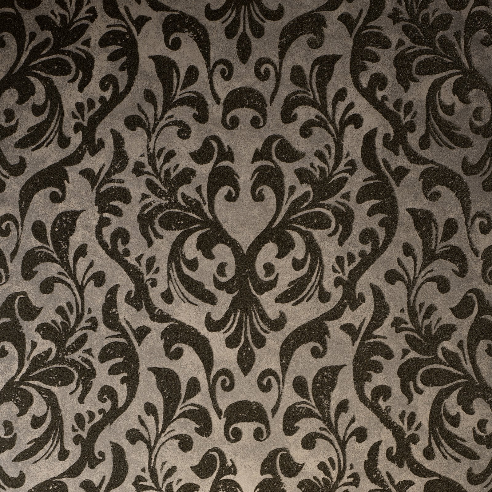 Mayfair / Loft Damask Flock wallpaper in bronze brown color - pattern number GH81253-23 - by Galerie in the Urban Classics collection