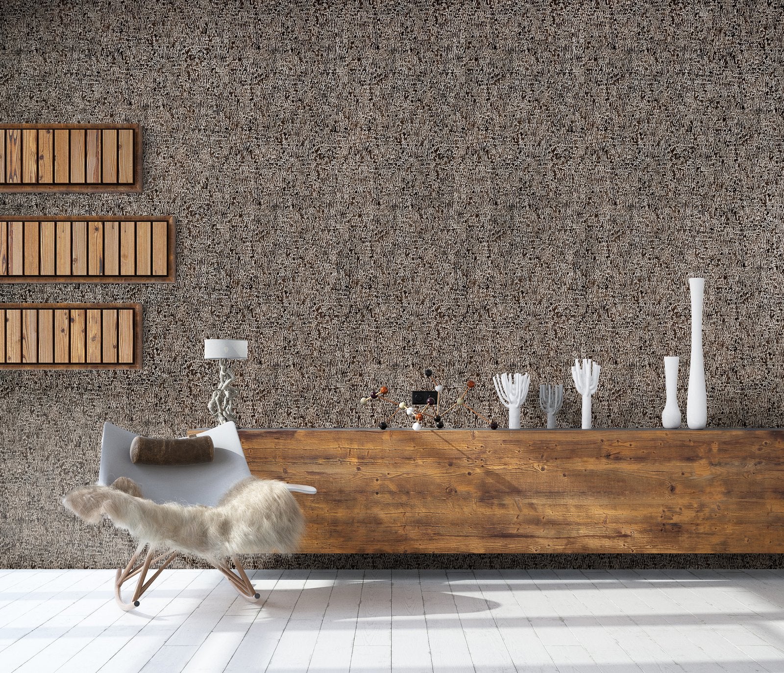 Alpine Reptile wallpaper in bronze brown color - pattern number GH81266-23 - by Galerie in the Feel collection