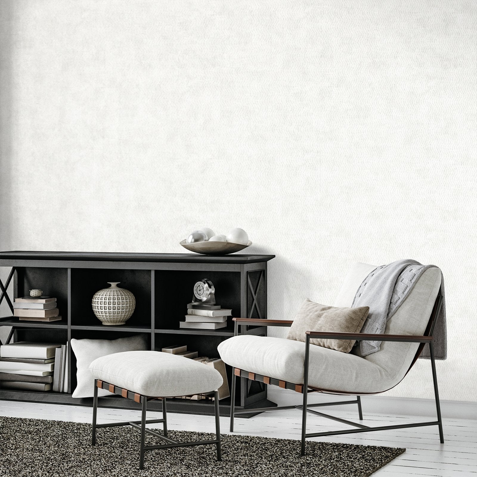 Cord wallpaper in cream color - pattern number GH81284-23 - by Galerie in the Precious collection