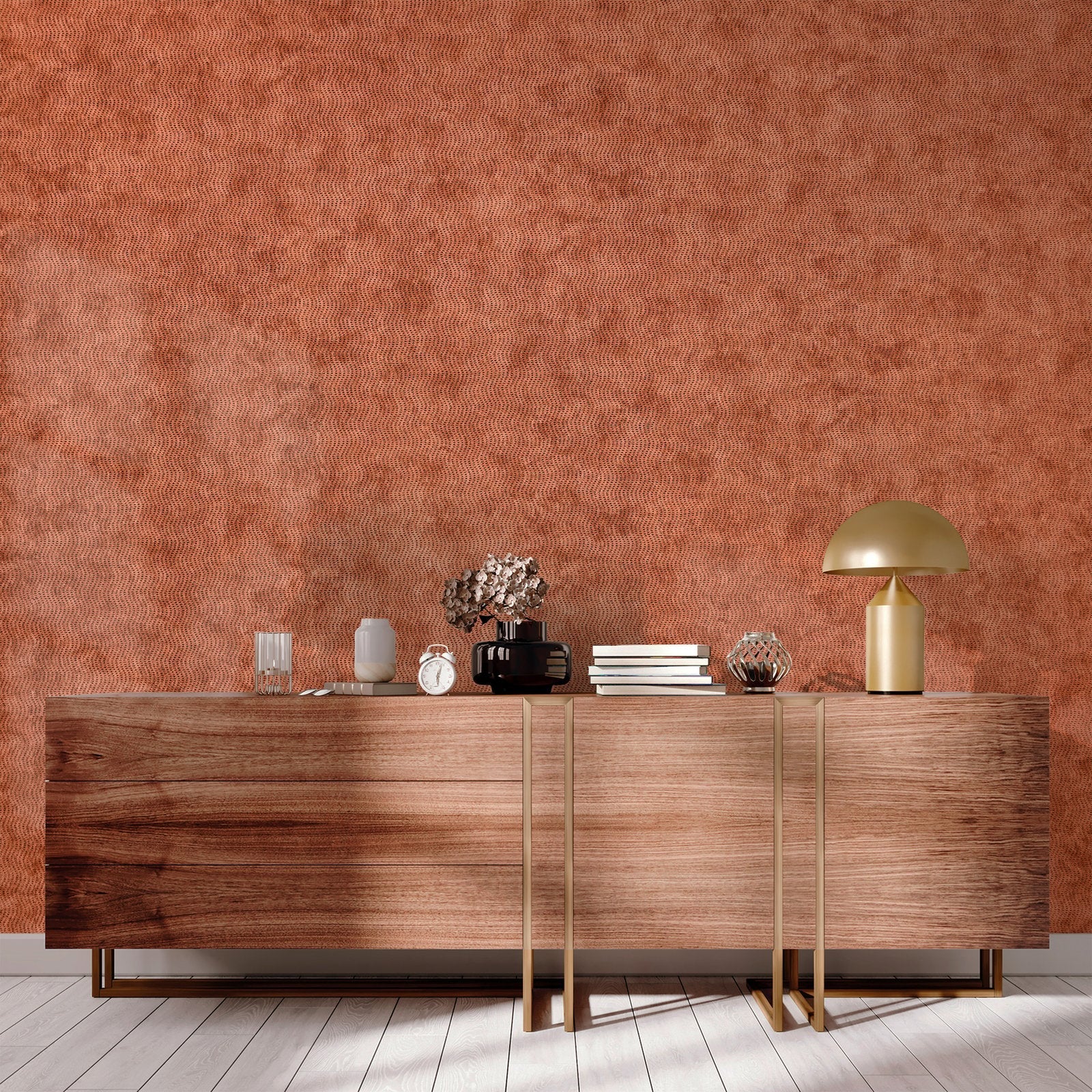 Cord wallpaper in red color - pattern number GH81289-23 - by Galerie in the Precious collection