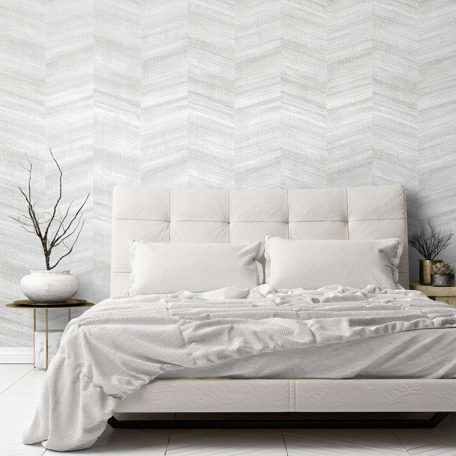 Vetro wallpaper in white color - pattern number GH81326-23 - by Galerie in the Salt collection