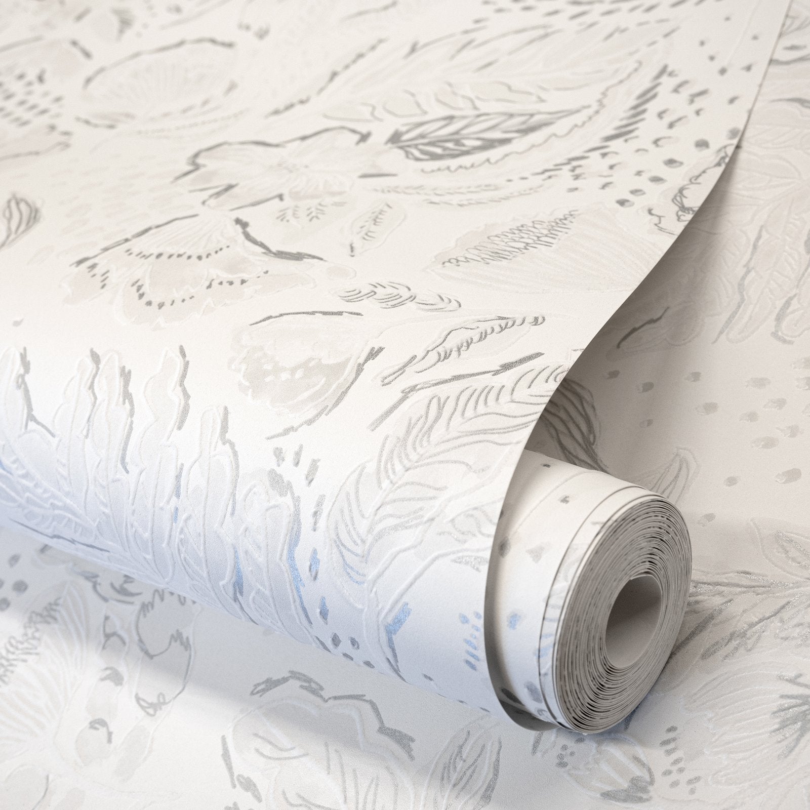 Wild Garden wallpaper in white color - pattern number GH81336-23 - by Galerie in the Pepper collection
