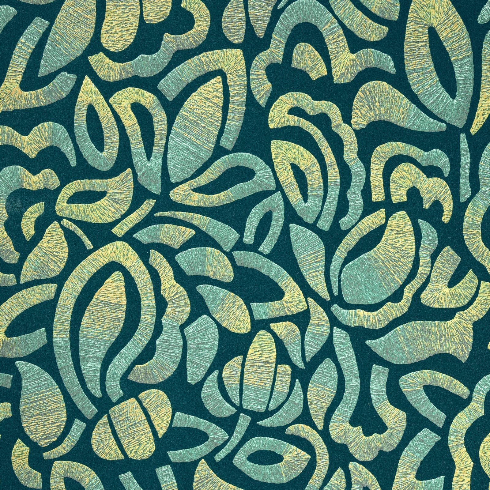 Brussels Lace wallpaper in green color - pattern number GH81337-23 - by Galerie in the Pepper collection