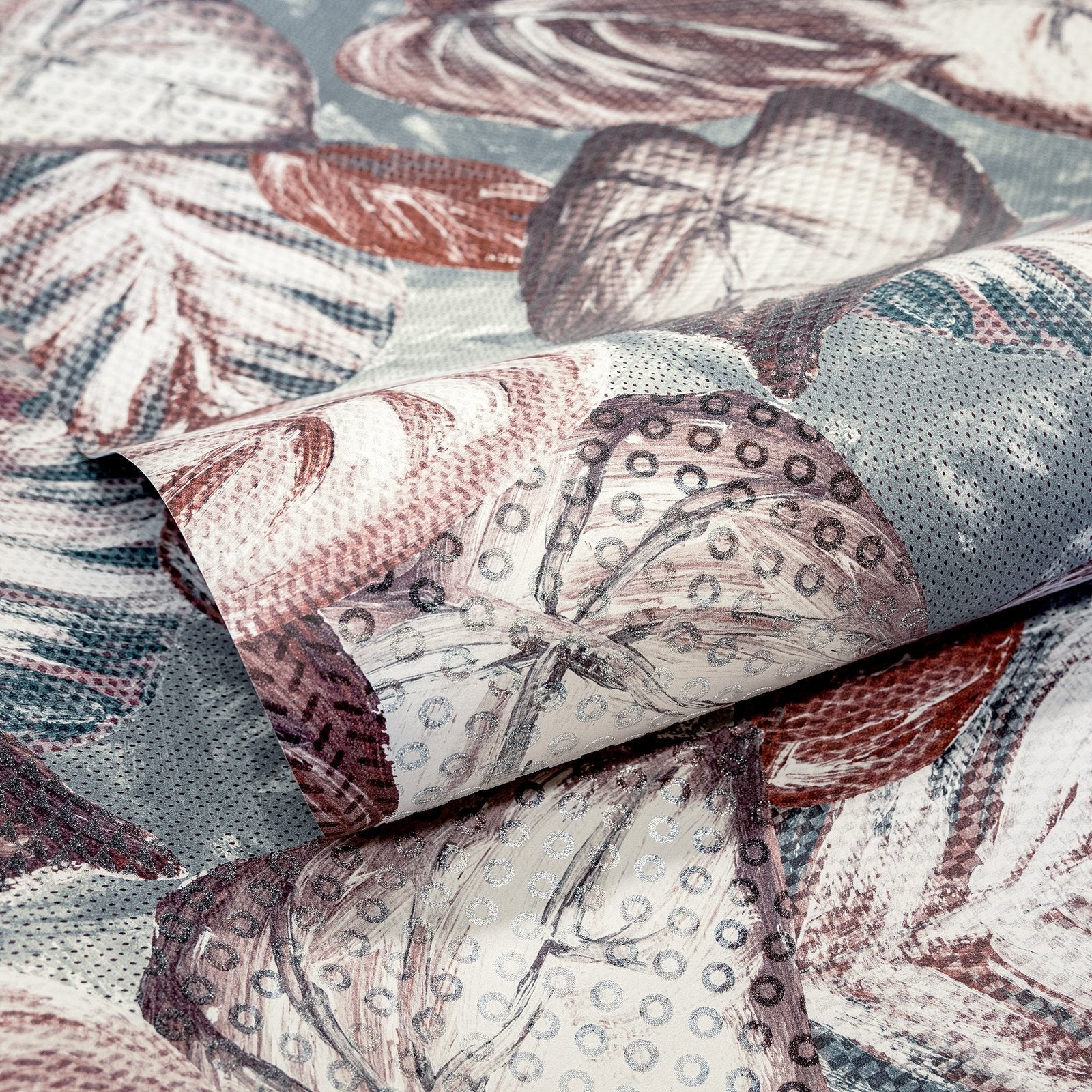 Ficus wallpaper in red color - pattern number GH81348-23 - by Galerie in the Pepper collection