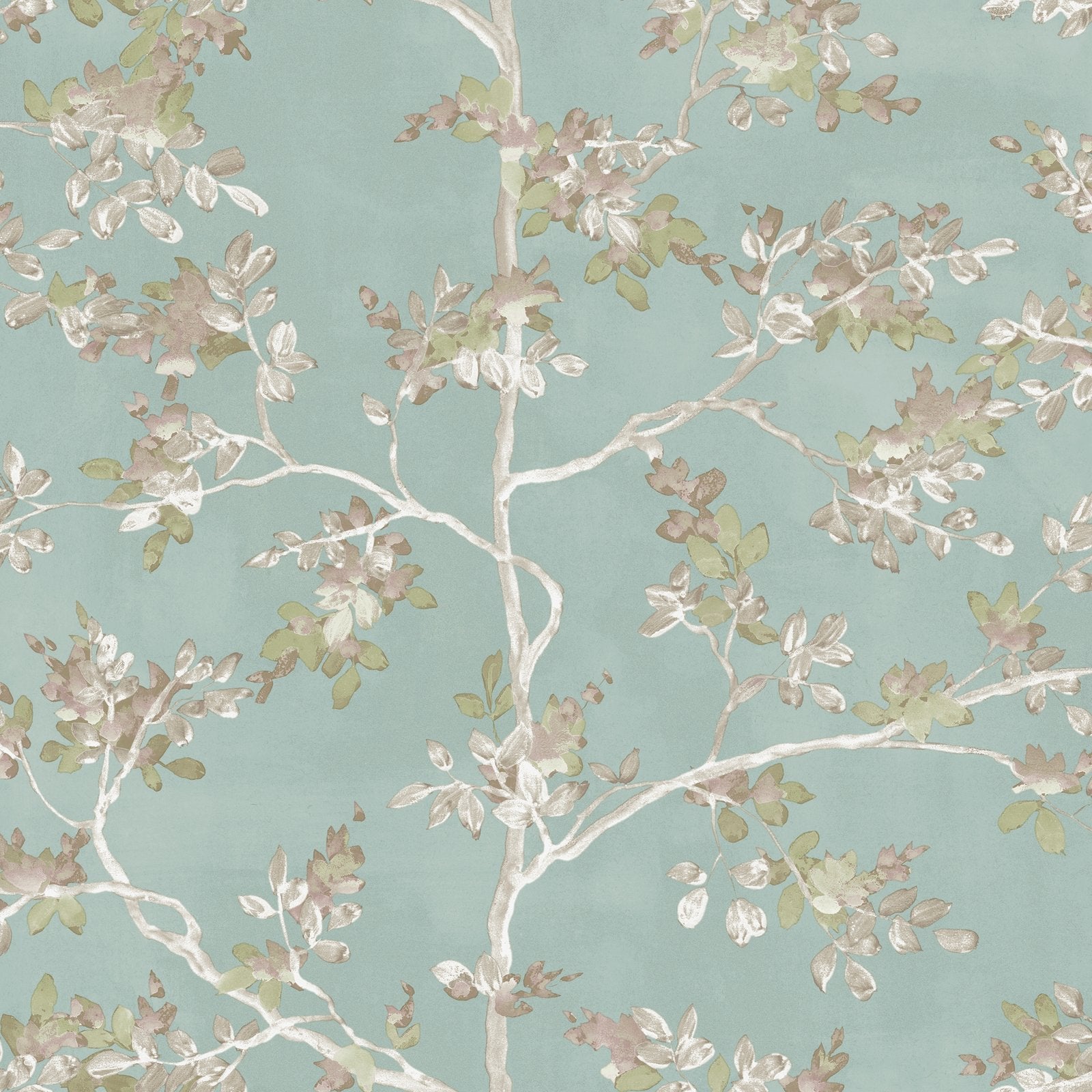 Pesco Garden Wallpaper in Blue color - pattern number 8321 - by Galerie in the Blooming Garden collection