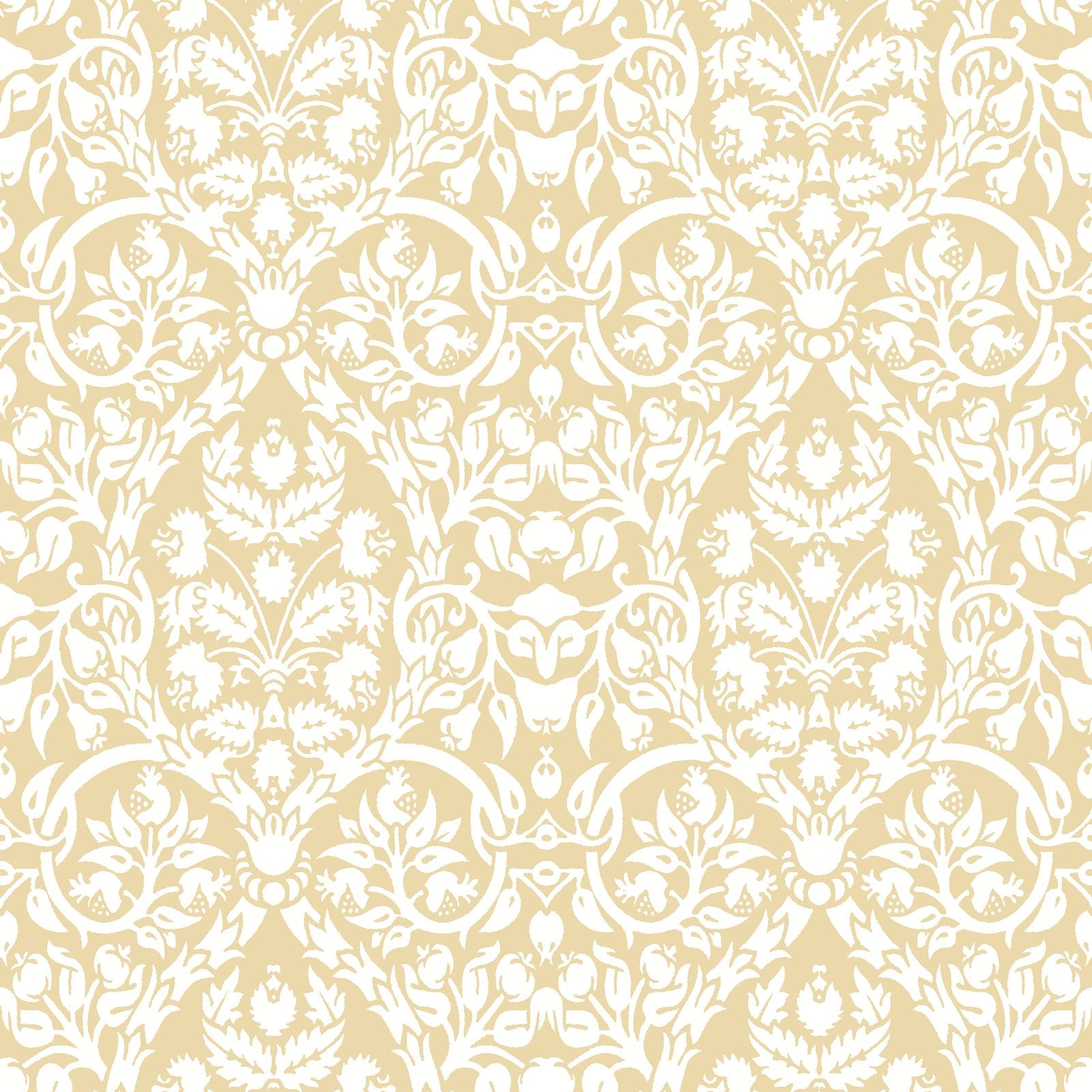 Damasco Garden Wallpaper in Yellow color - pattern number 8347 - by Galerie in the Blooming Garden collection