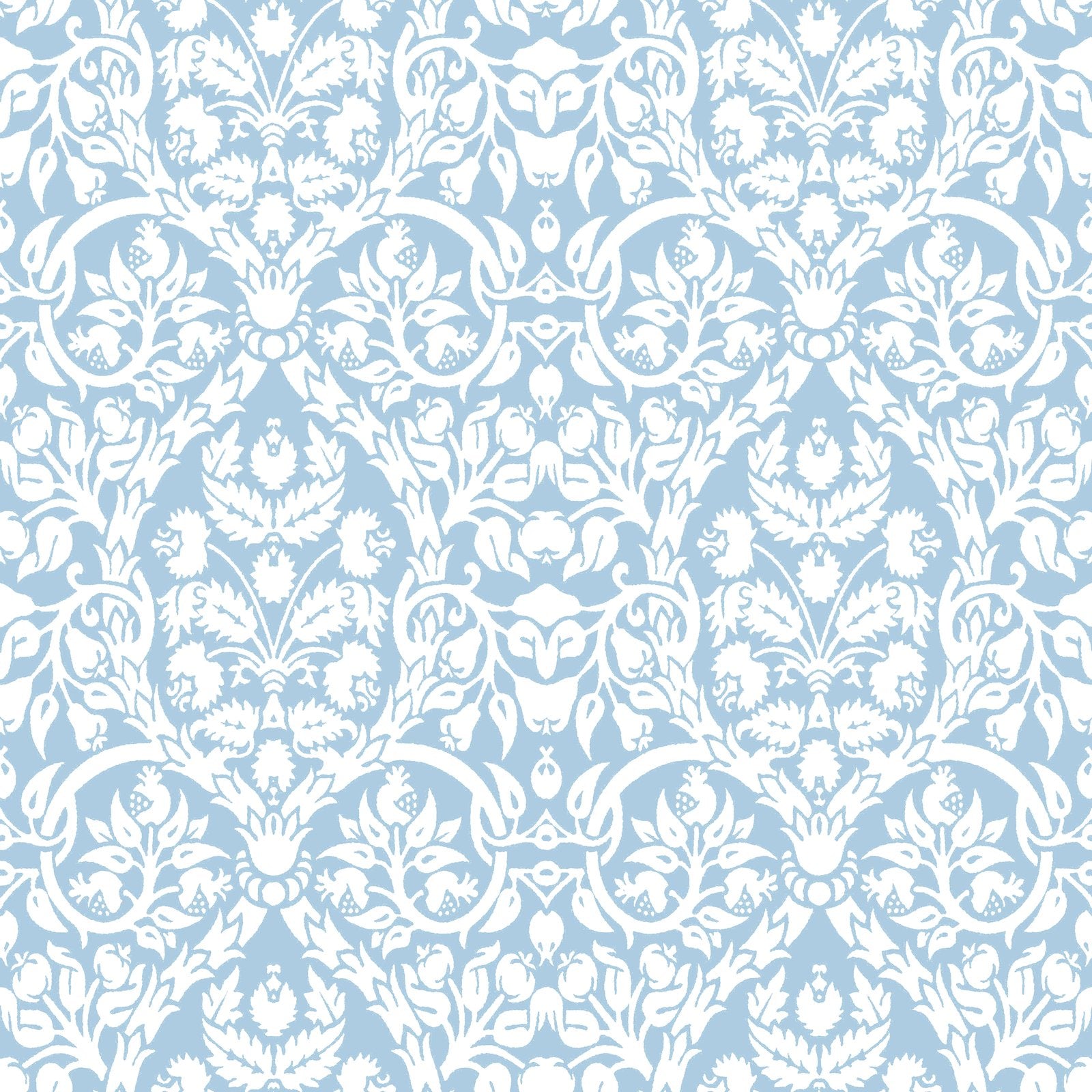 Damasco Garden Wallpaper in Blue color - pattern number 8349 - by Galerie in the Blooming Garden collection