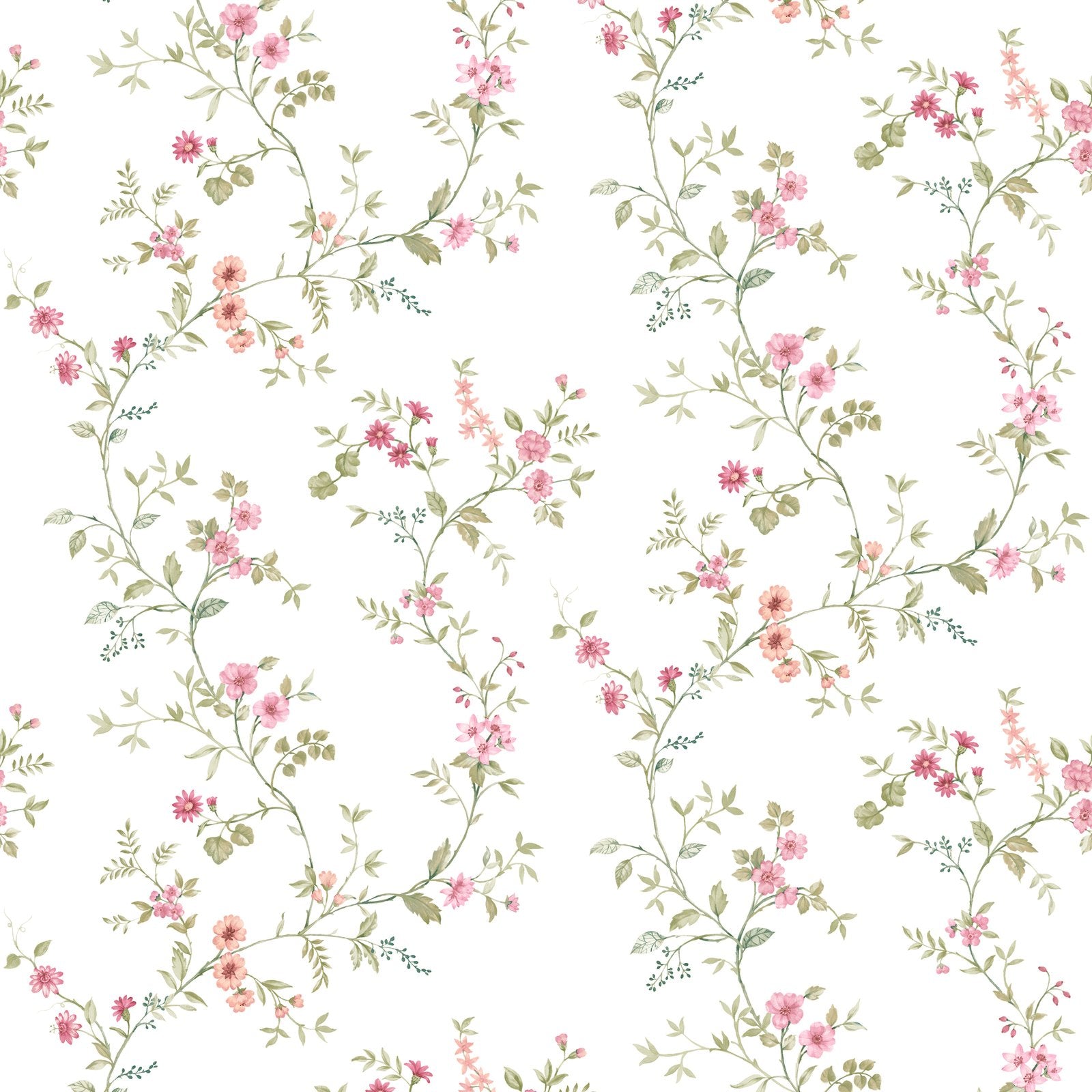 Victoria Garden Wallpaper in Pink color - pattern number 8356 - by Galerie in the Blooming Garden collection