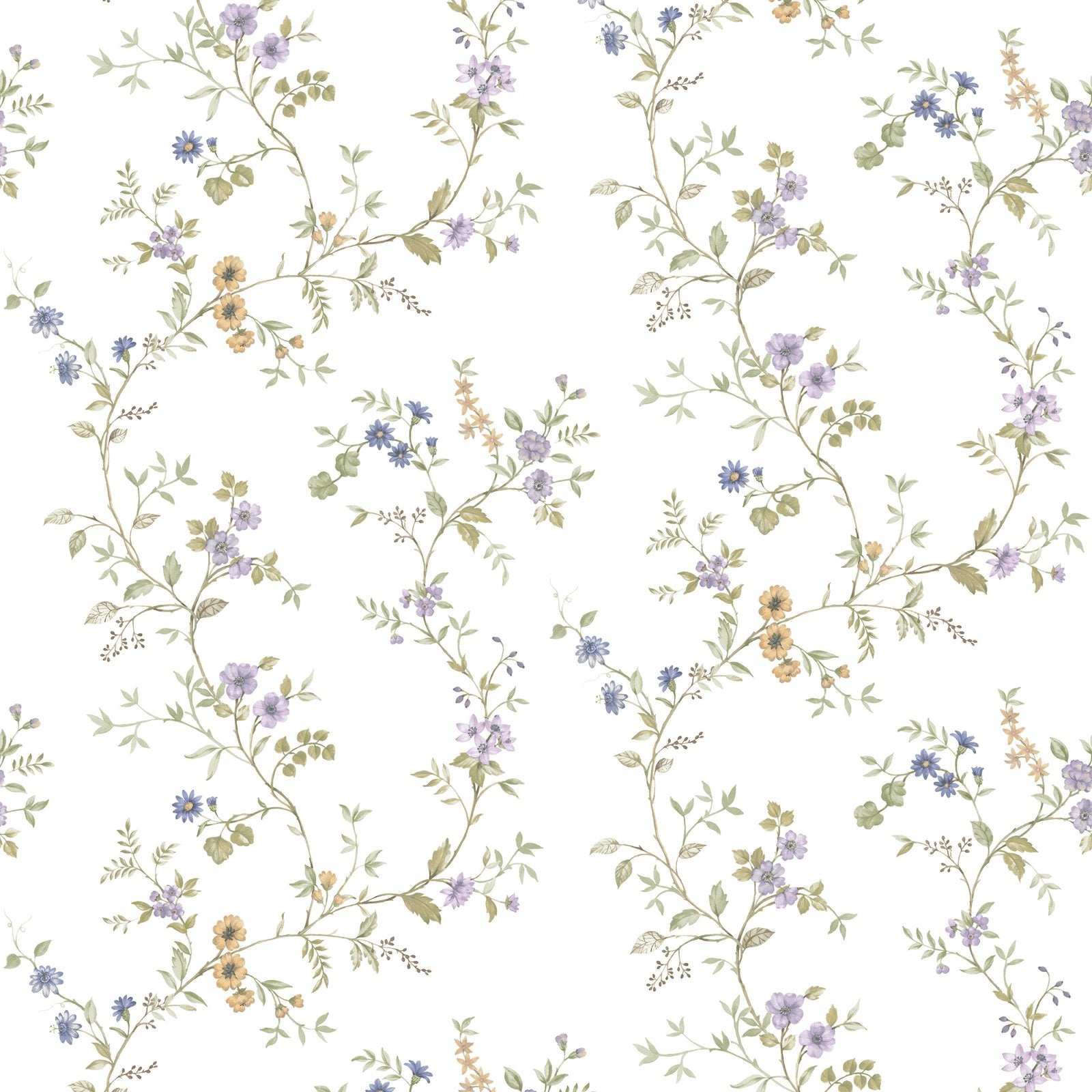 Victoria Garden Wallpaper in Green color - pattern number 8357 - by Galerie in the Blooming Garden collection