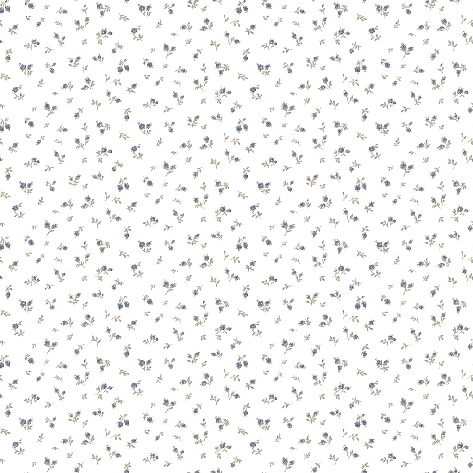 Bocciolo Shaby Wallpaper in Blue color - pattern number 8372 - by Galerie in the Blooming Garden collection
