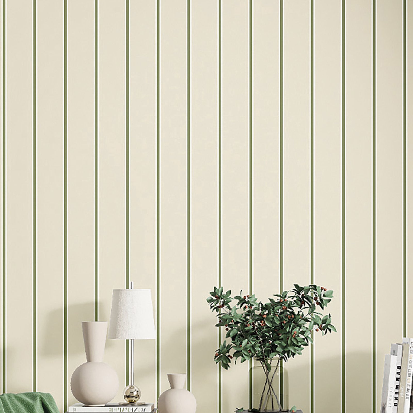 Fascia Bali Wallpaper in Green color - pattern number 8380 - by Galerie in the Blooming Garden collection