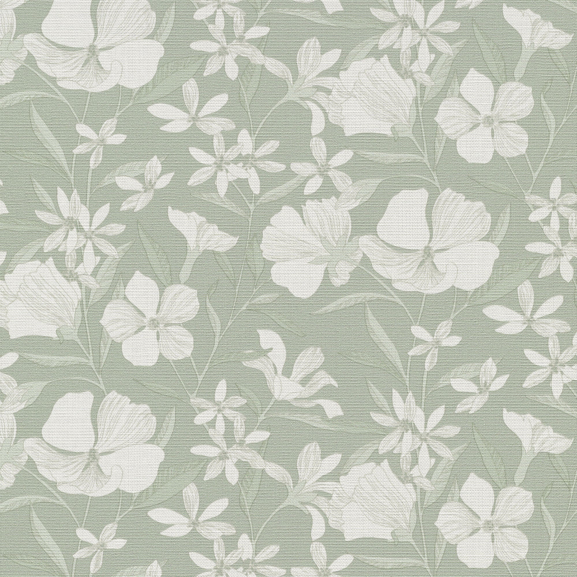 Floral Breeze Wallpaper in green color - pattern number 8411-VRTR-AC2 - by Veer Decor in the Veer Decor 2025 Collection collection