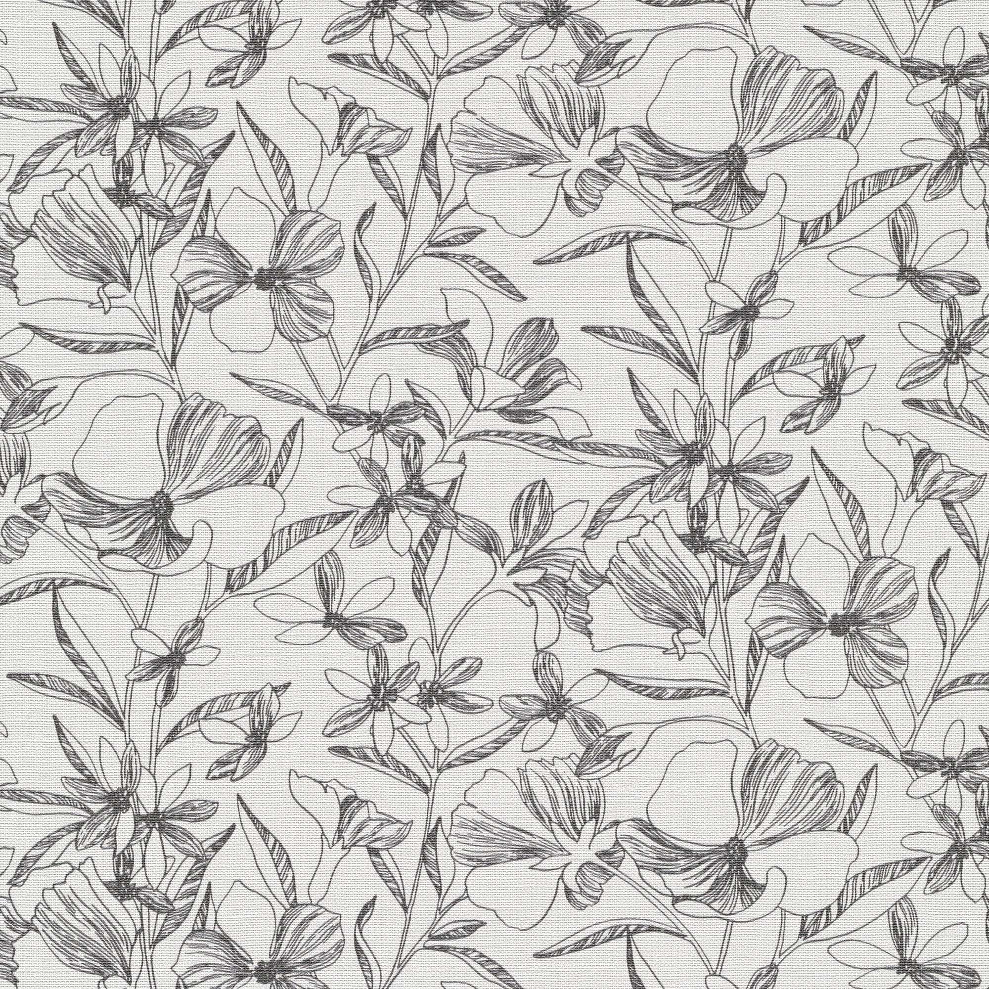 Floral Breeze Wallpaper in black color - pattern number 8411-VRTR-AC4 - by Veer Decor in the Veer Decor 2025 Collection collection