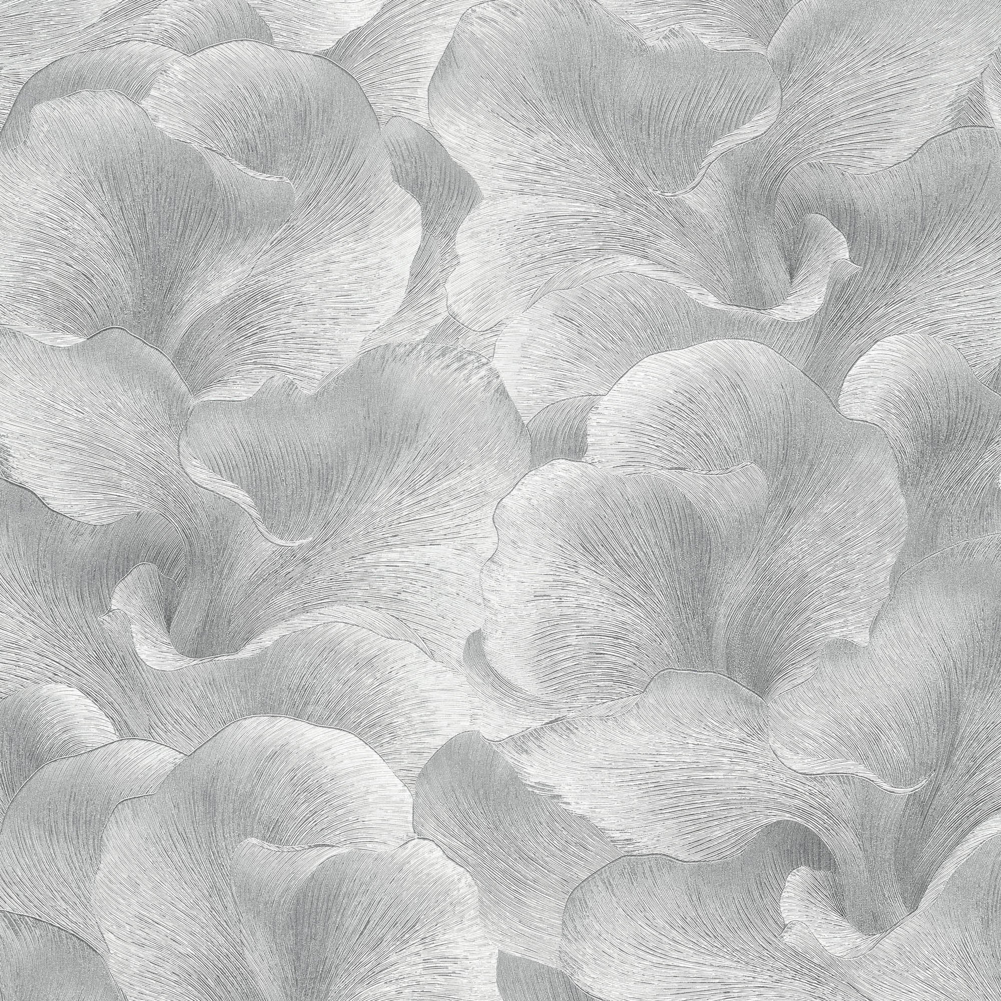 Floral Glow Wallpaper in silver color - pattern number 8413-VRFW-AF3 - by Veer Decor in the Veer Decor 2025 Collection collection
