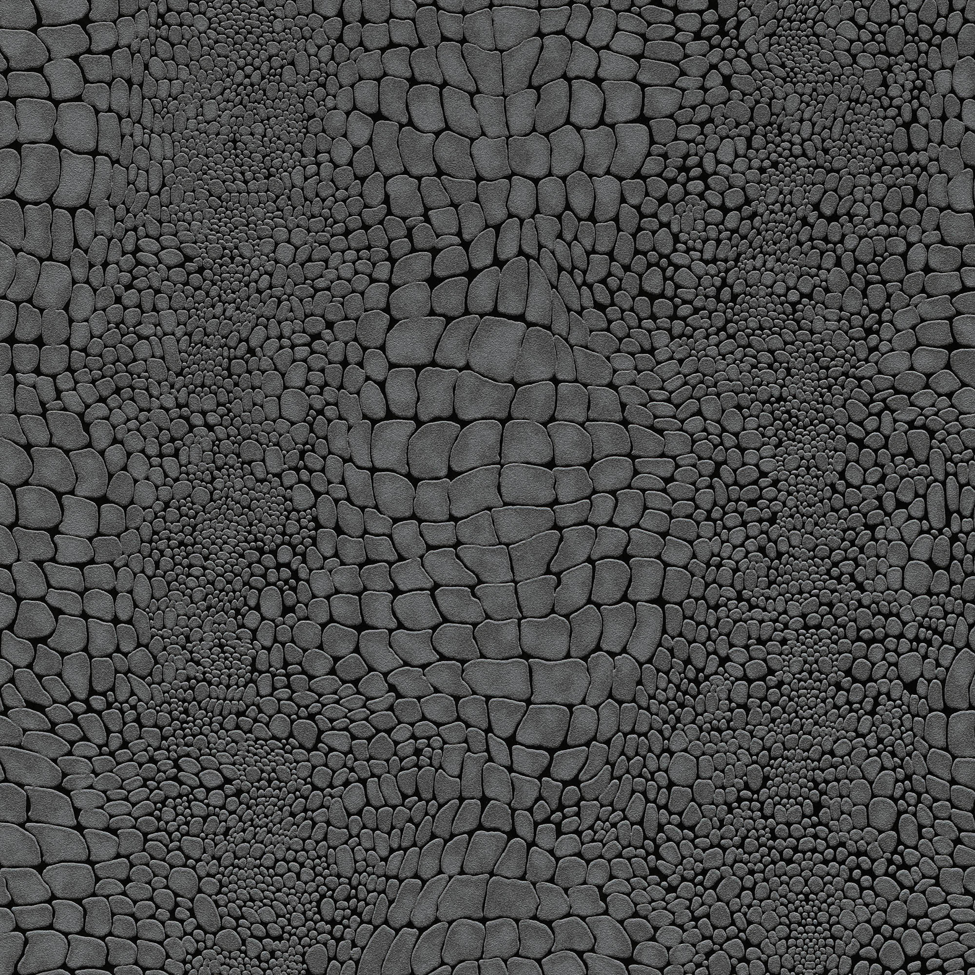 Scala Crocodile Skin Wallpaper in black color - pattern number 8414-VRINC-AA3 - by Veer Decor in the Veer Decor 2025 Collection collection
