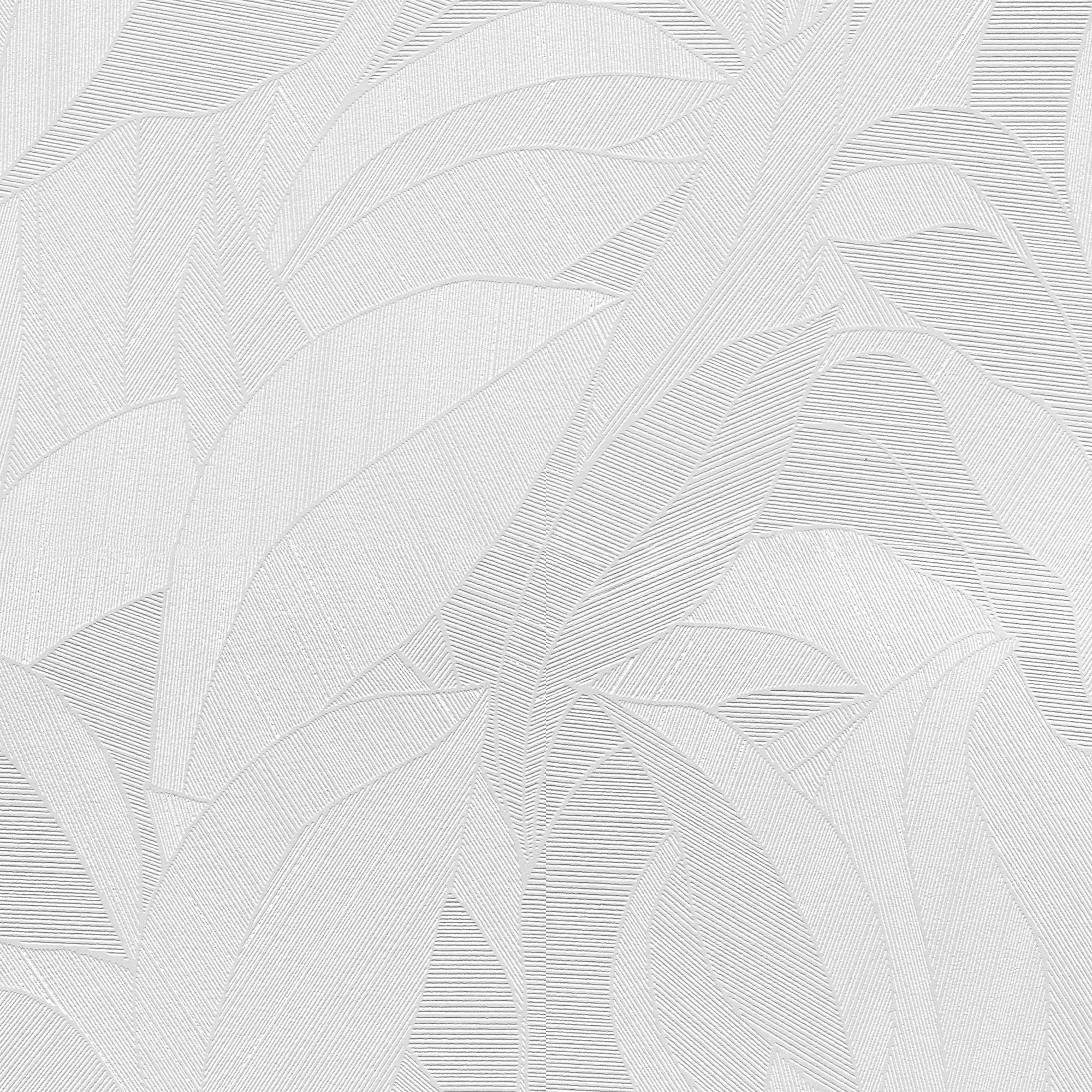 Silvana Leaves Wallpaper in white color - pattern number 8414-VRINC-AB1 - by Veer Decor in the Veer Decor 2025 Collection collection