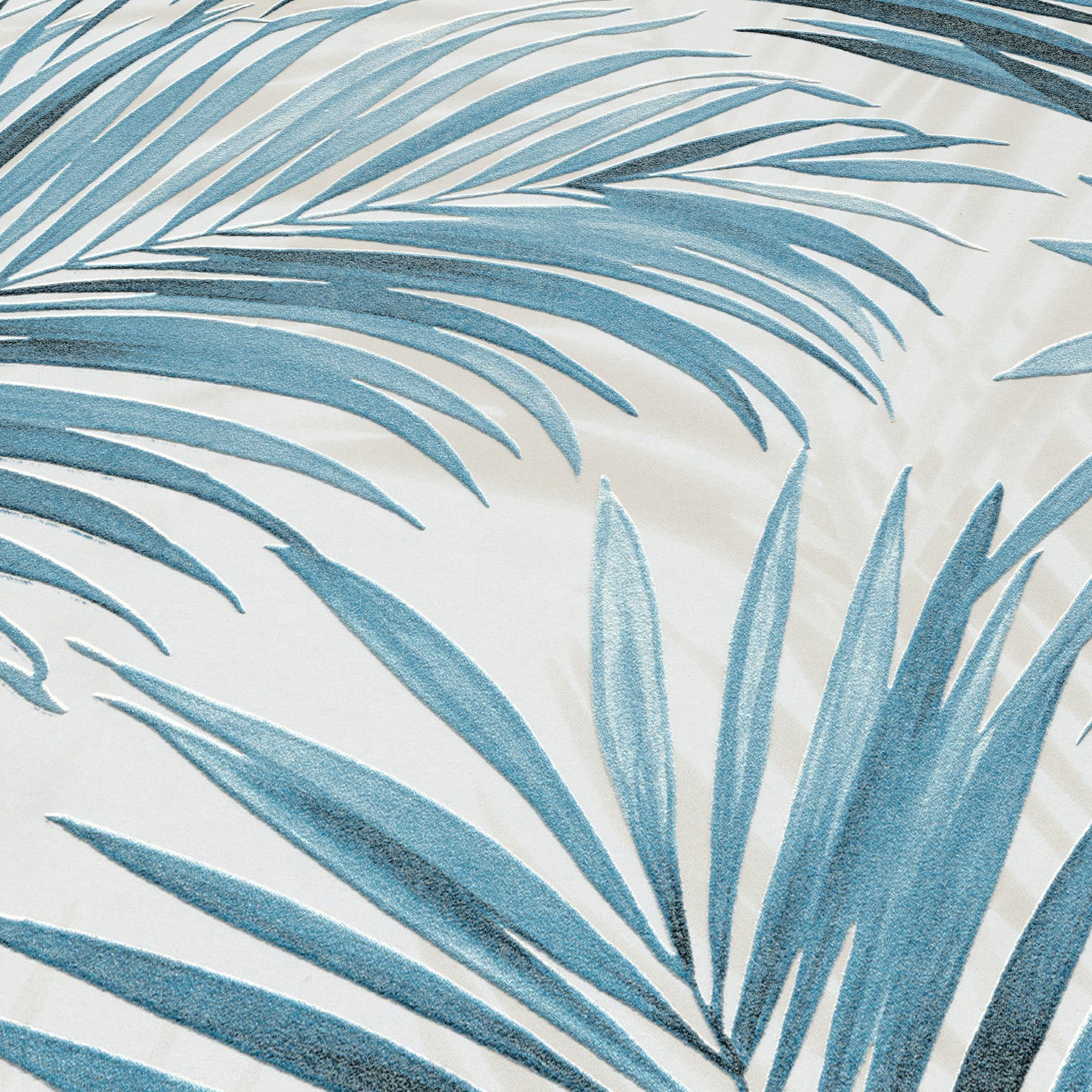 Calvado Palm Wallpaper in blue color - pattern number 8414-VRINC-AC4 - by Veer Decor in the Veer Decor 2025 Collection collection