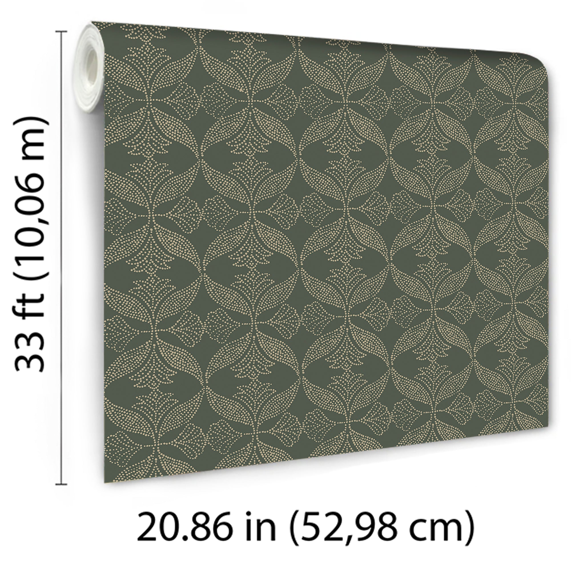 Ornament Wallpaper in green color - pattern number 8421-ANT-AD2 - by Veer Decor in the Veer Decor 2025 Collection collection
