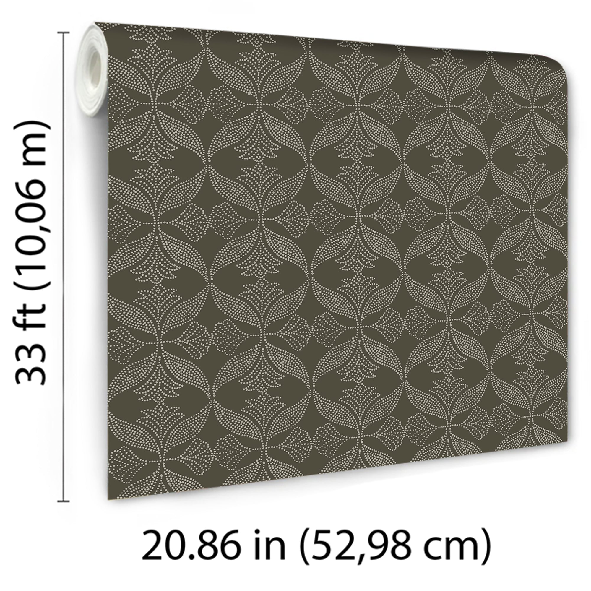 Ornament Wallpaper in brown color - pattern number 8421-ANT-AD4 - by Veer Decor in the Veer Decor 2025 Collection collection