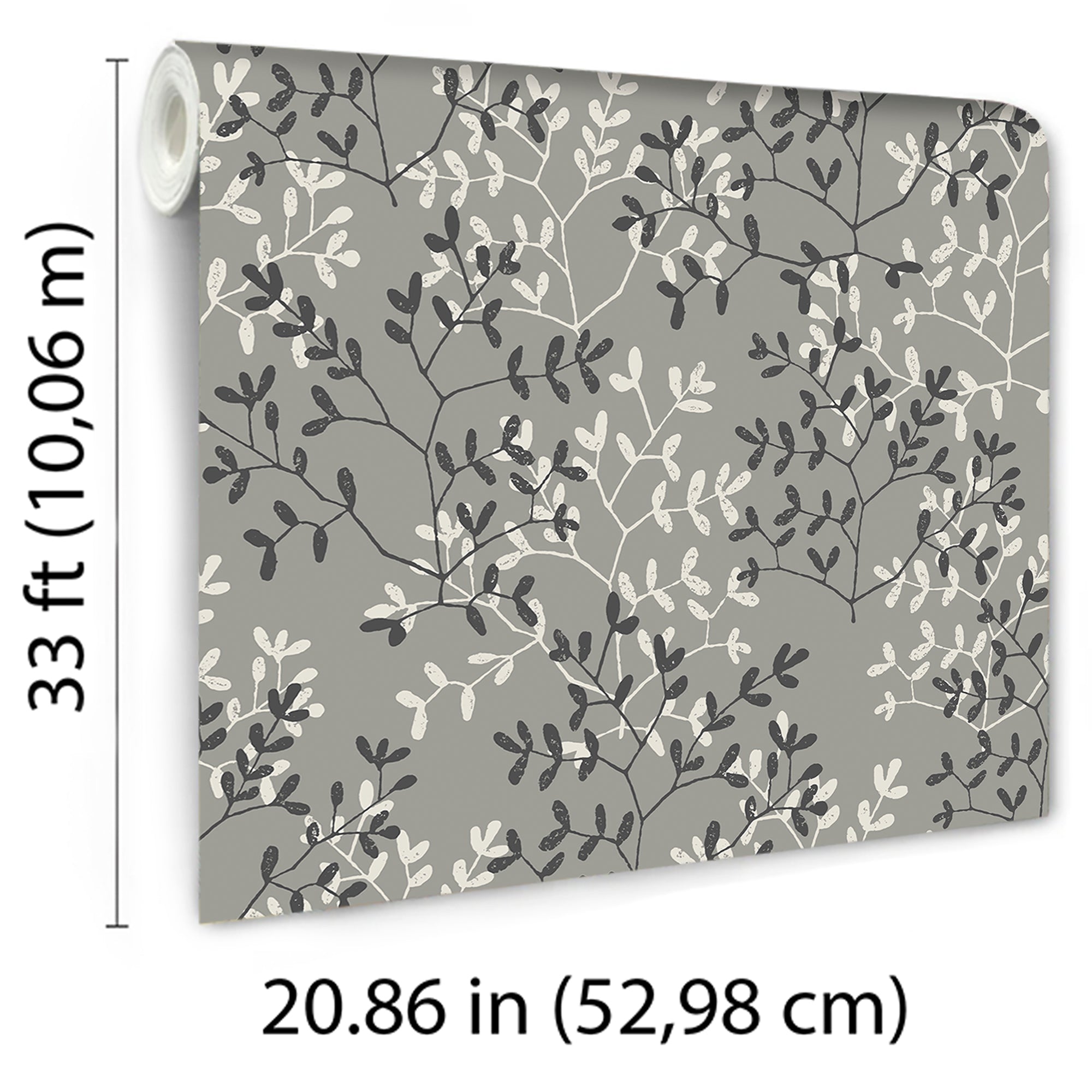 Antibes Branches Wallpaper in gray color - pattern number 8421-ANT-AF3 - by Veer Decor in the Veer Decor 2025 Collection collection