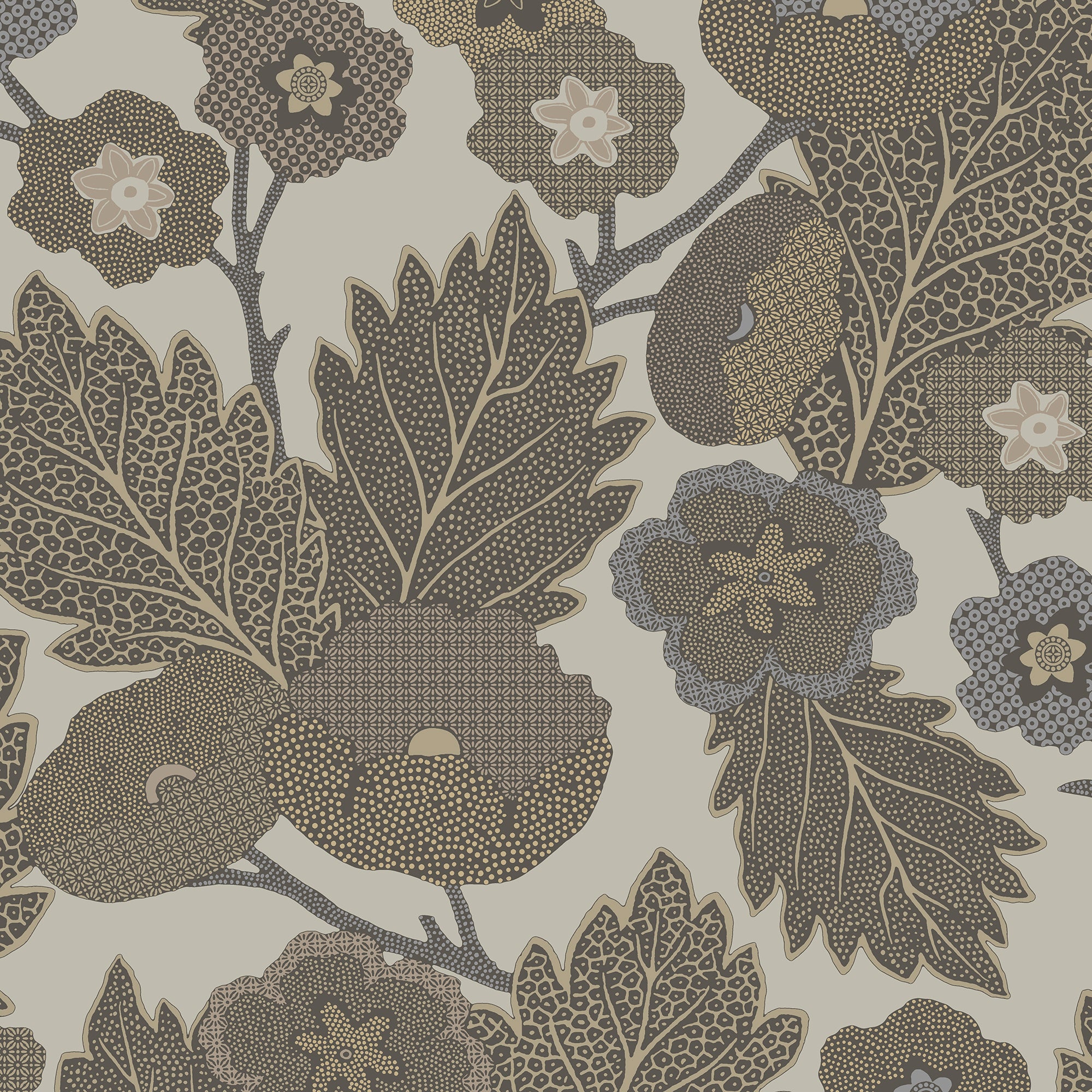 Antibes Flora Wallpaper in gray color - pattern number 8421-ANT-AH2 - by Veer Decor in the Veer Decor 2025 Collection collection