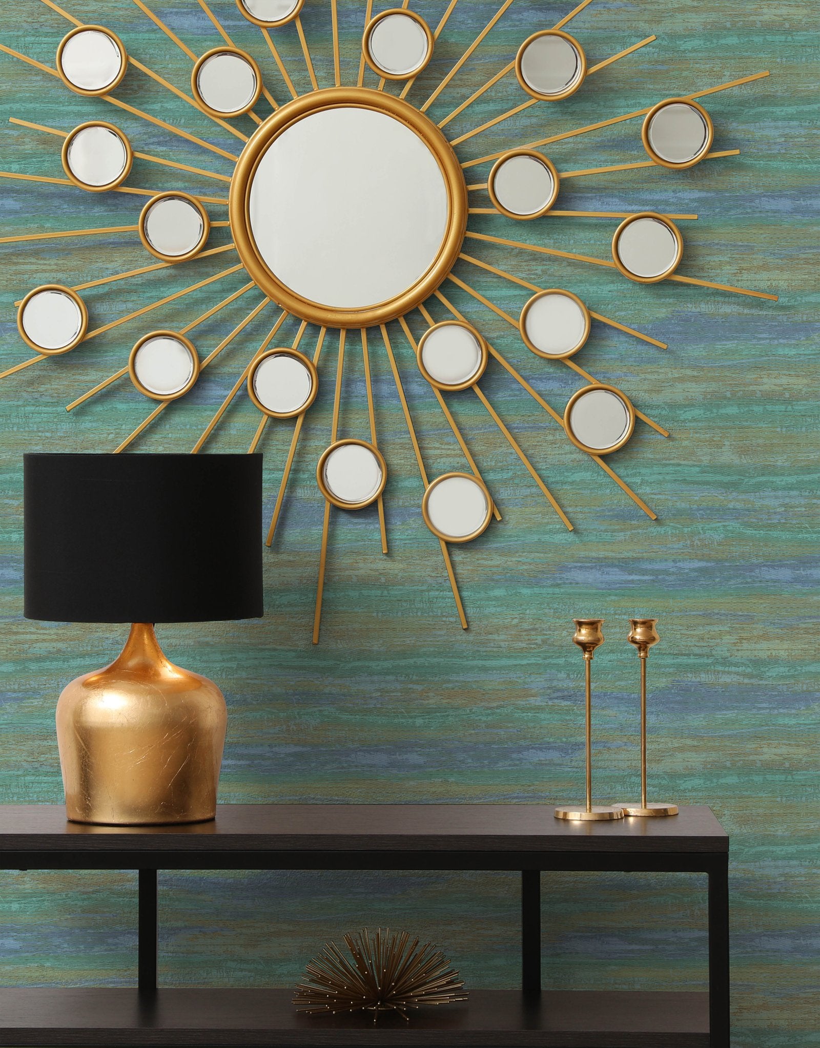 Grasscloth wallpaper in green color - pattern number EN91917 - by Galerie in the Energy collection
