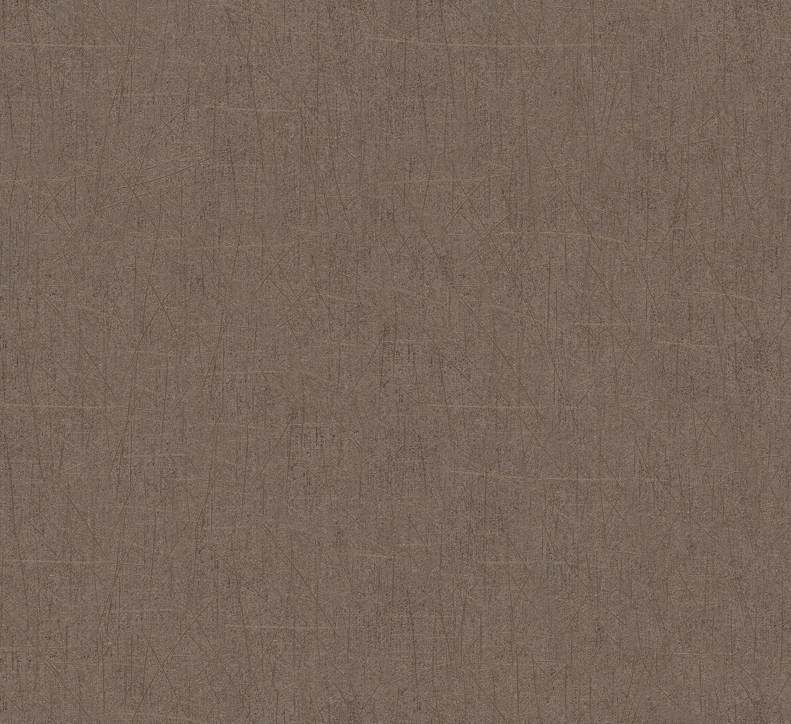 Scored wallpaper in bronze brown color - pattern number EN91957 - by Galerie in the Energy collection
