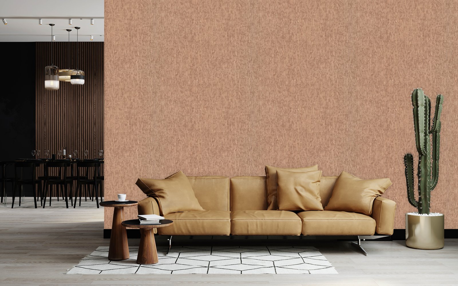 Scratch wallpaper in rose gold color - pattern number EN91970 - by Galerie in the Energy collection