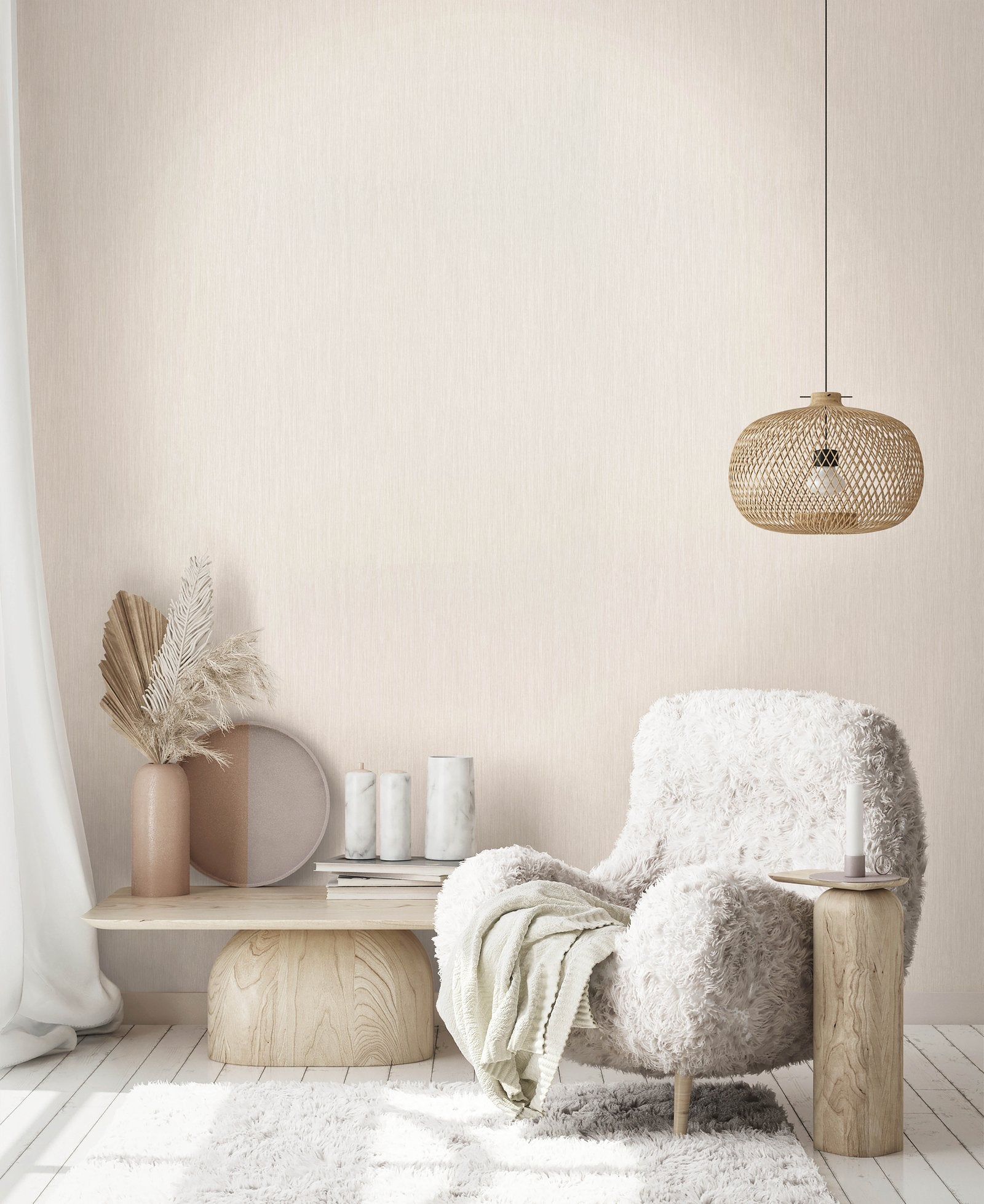 Strands wallpaper in beige color - pattern number EN91972 - by Galerie in the Energy collection
