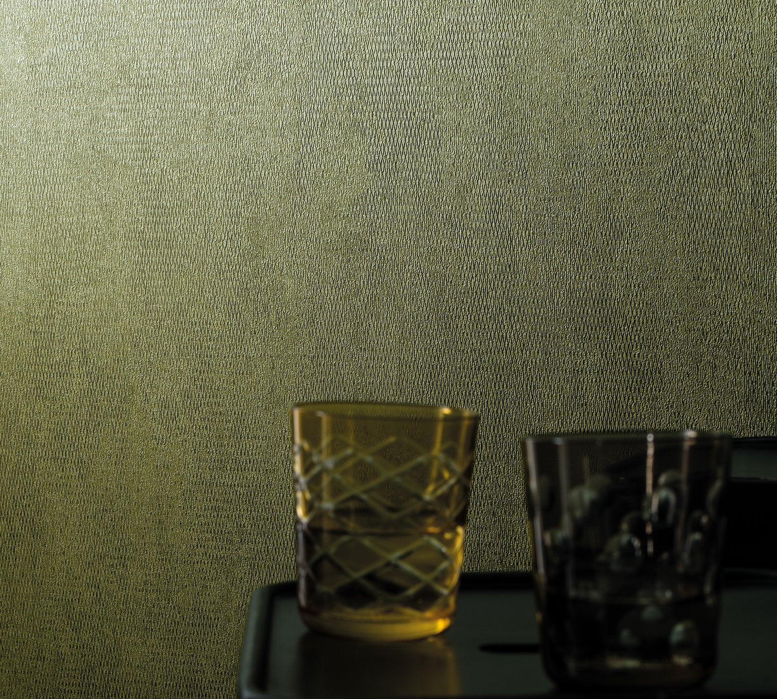 Twill wallpaper in green color - pattern number EN91983 - by Galerie in the Energy collection