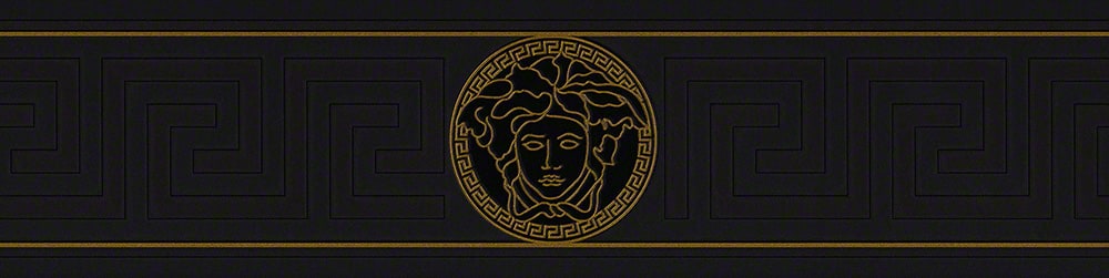 Magesty Border border in black ice color - pattern number 935224X - by Seabrook in the Versace Volume 5 collection