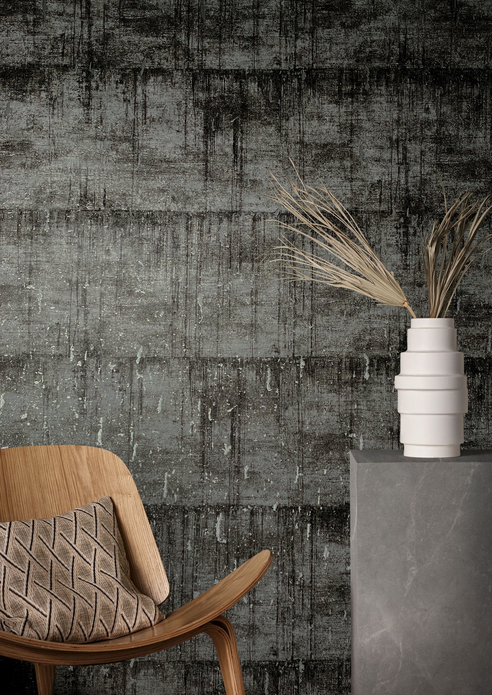 Industrial wallpaper in black color - pattern number AI95025 - by Galerie in the Air collection