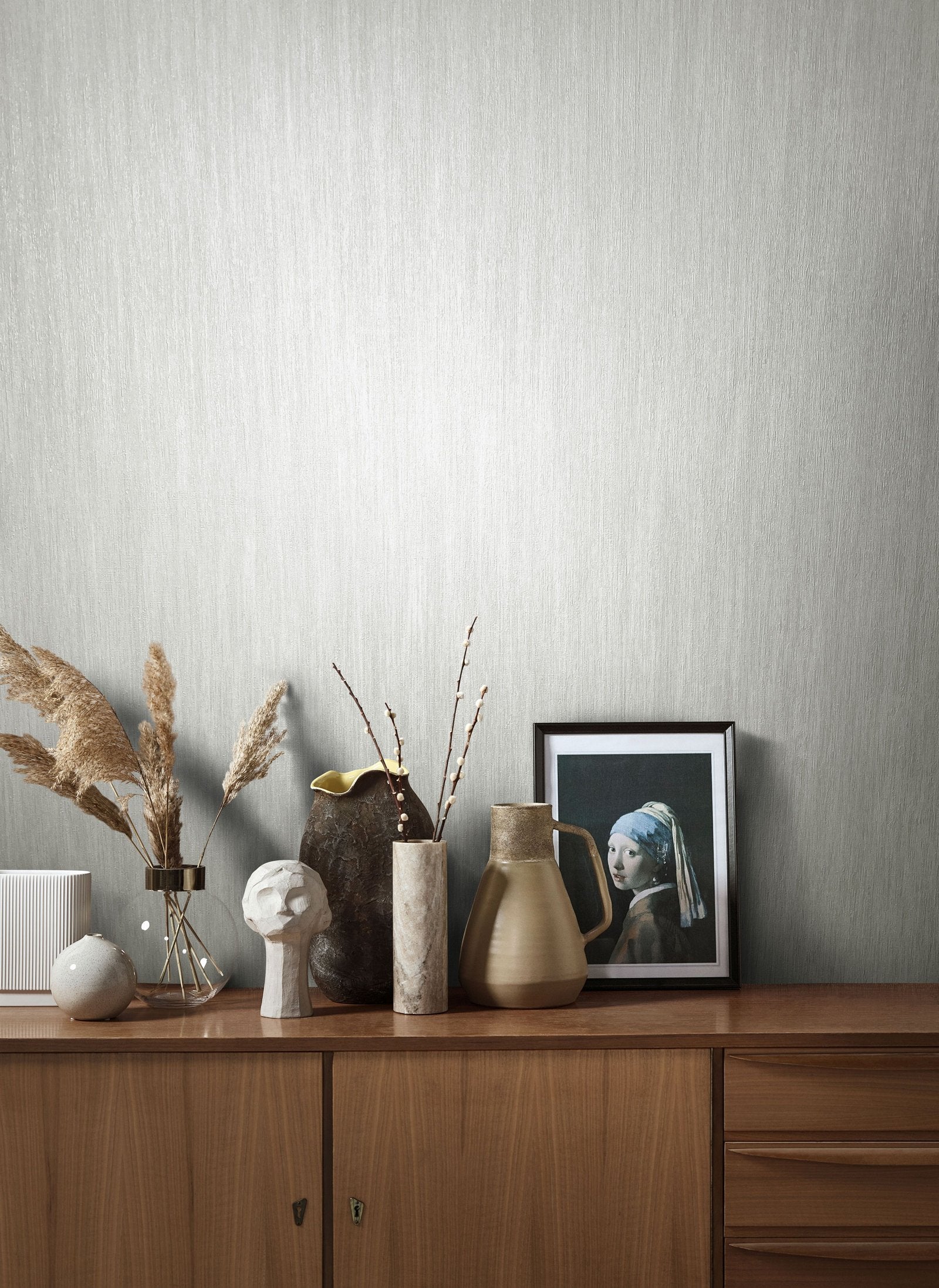 Plain Texture wallpaper in white color - pattern number AI95030 - by Galerie in the Air collection