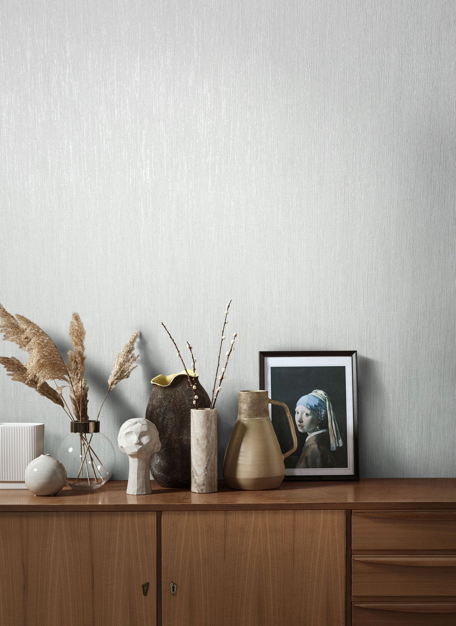 Plain Texture wallpaper in white color - pattern number AI95032 - by Galerie in the Air collection