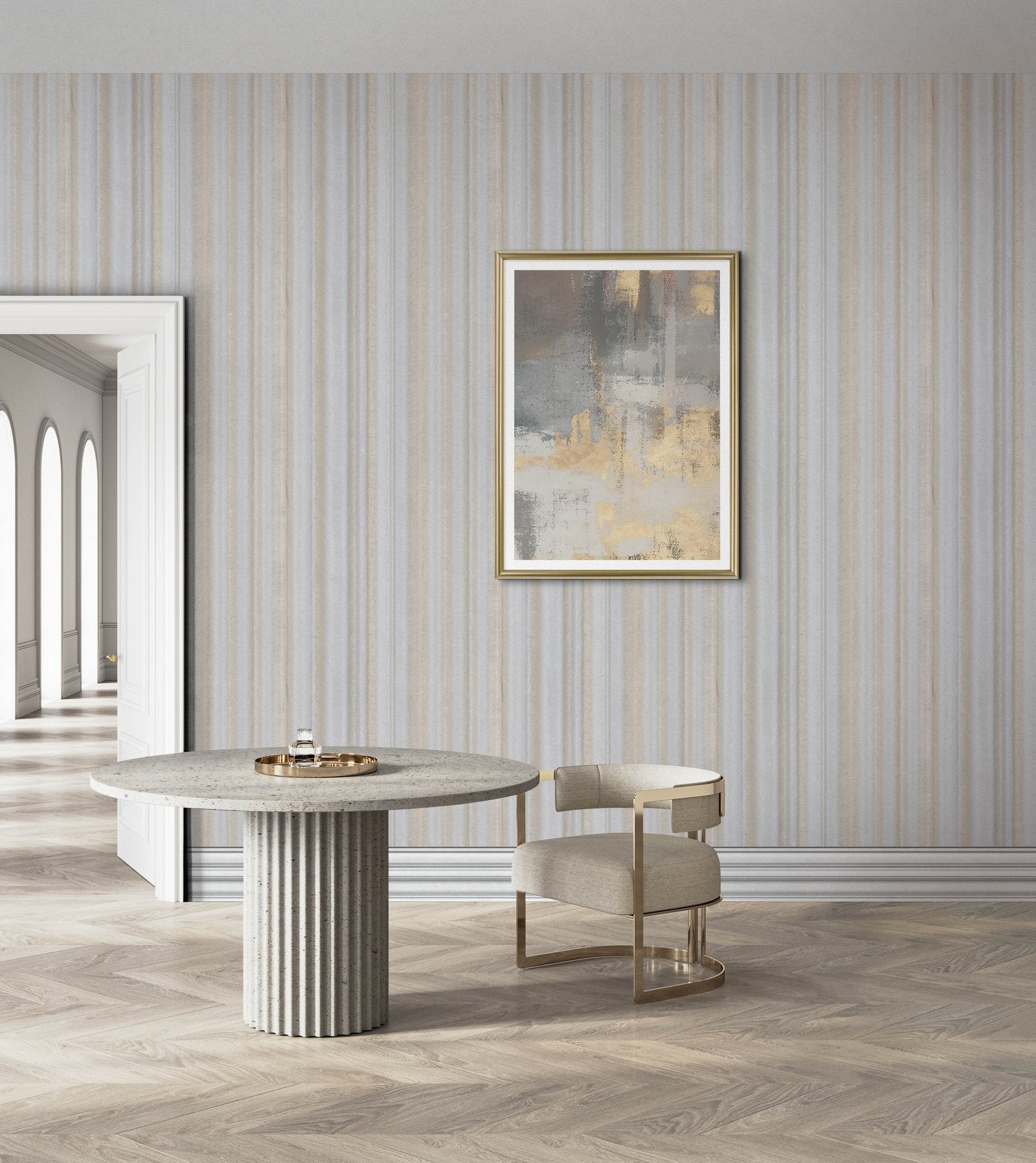 Plain Texture wallpaper in silver grey color - pattern number AI95066 - by Galerie in the Air collection