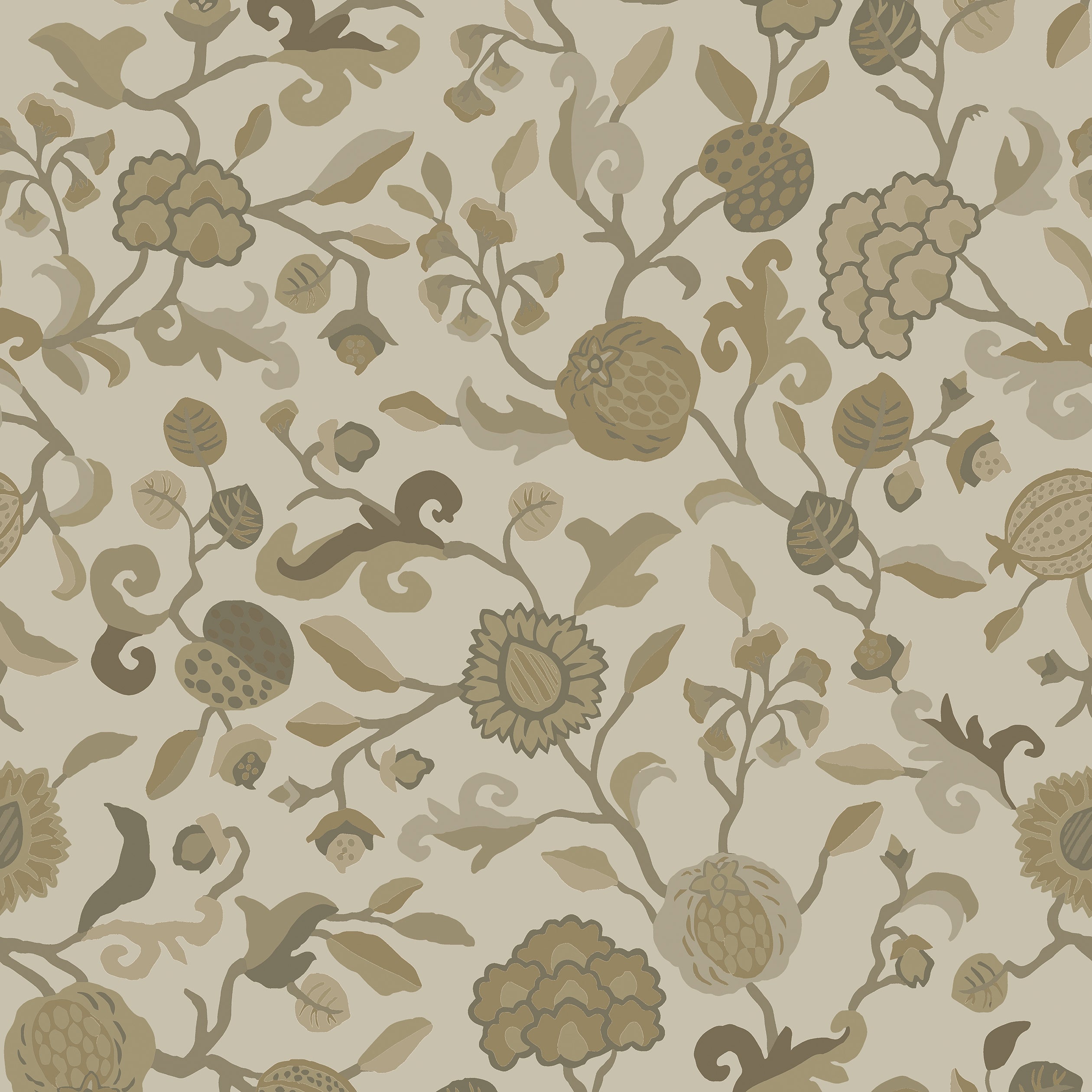 Bayadere fabric in beige brown color - pattern number 9705 - by Armani Casa in the Precious Fibers collection