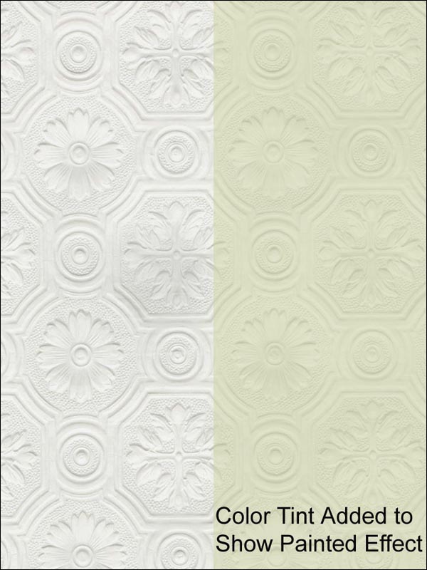 Spencer Paintable fabric in white color - pattern number 437-RD0151 - by Kenneth James in the Anaglypta X collection