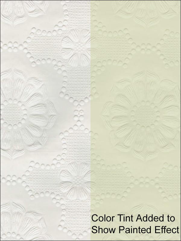 Alexander Paintable fabric in white color - pattern number 437-RD0647 - by Kenneth James in the Anaglypta X collection