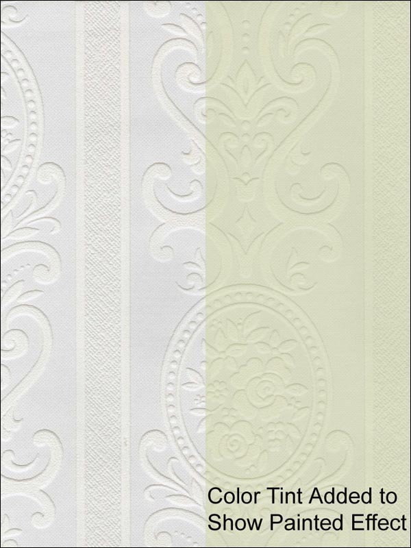 Ada Paintable wallpaper in white color - pattern number 437-RD750 - by Kenneth James in the Anaglypta X collection