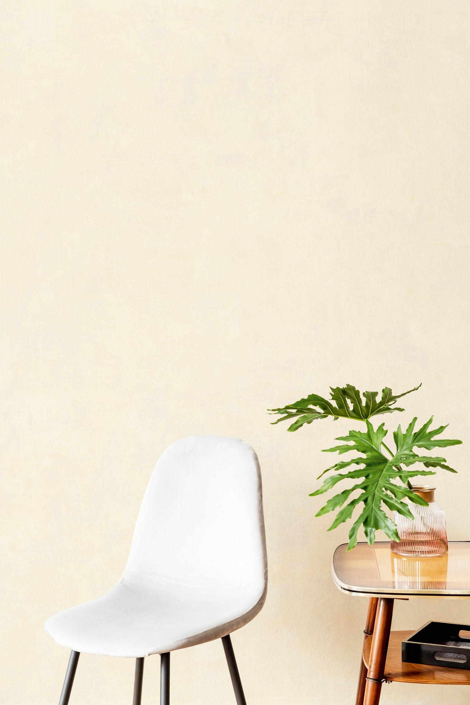 Mottle wallpaper in cream color - pattern number EA99132 - by Galerie in the Earth collection