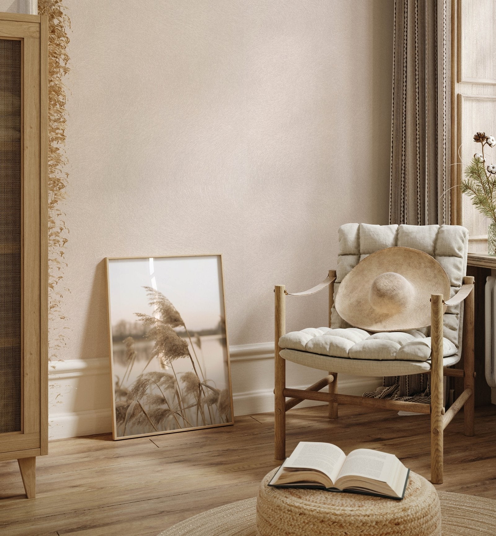 Dunes wallpaper in beige color - pattern number EA99146 - by Galerie in the Earth collection