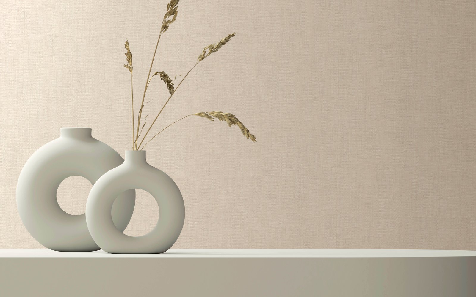 Linen wallpaper in beige color - pattern number EA99167 - by Galerie in the Earth collection