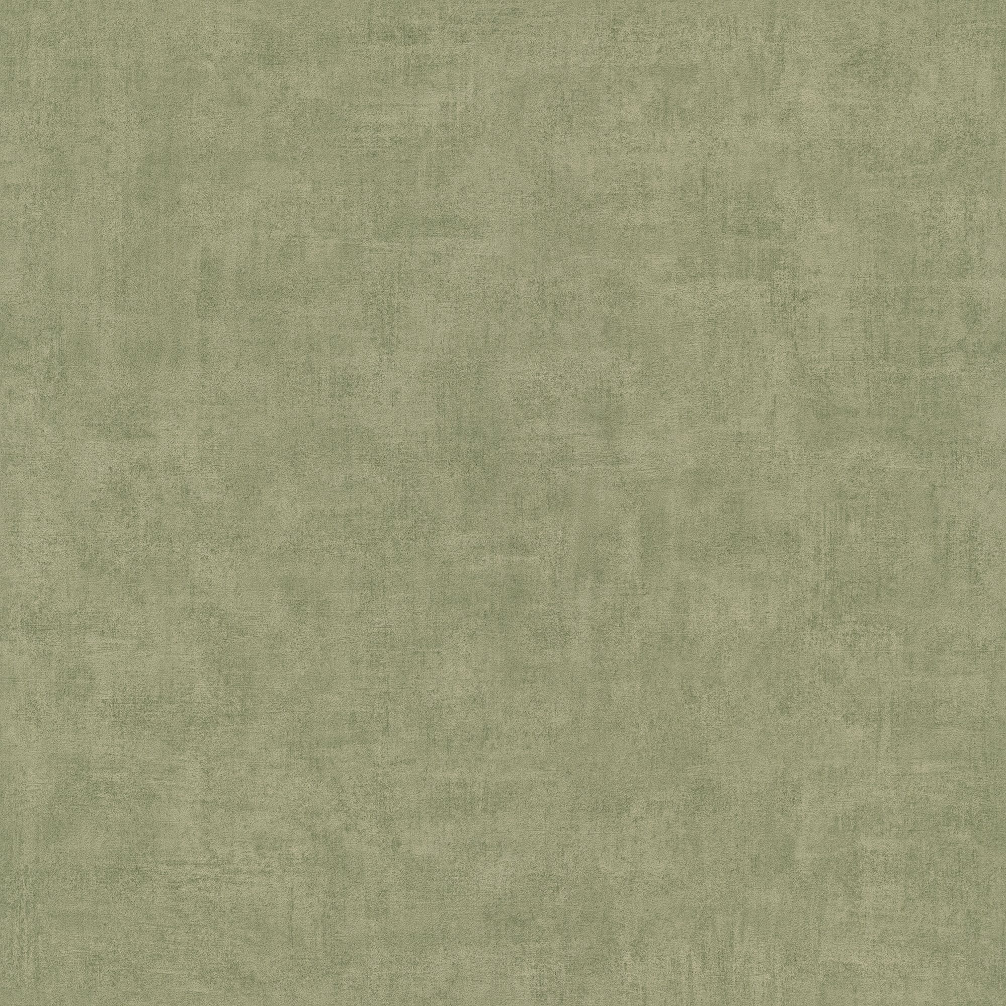 Patinated Plain Wallpaper in green color - pattern number A51515 - by Grandeco in the Orom II collection