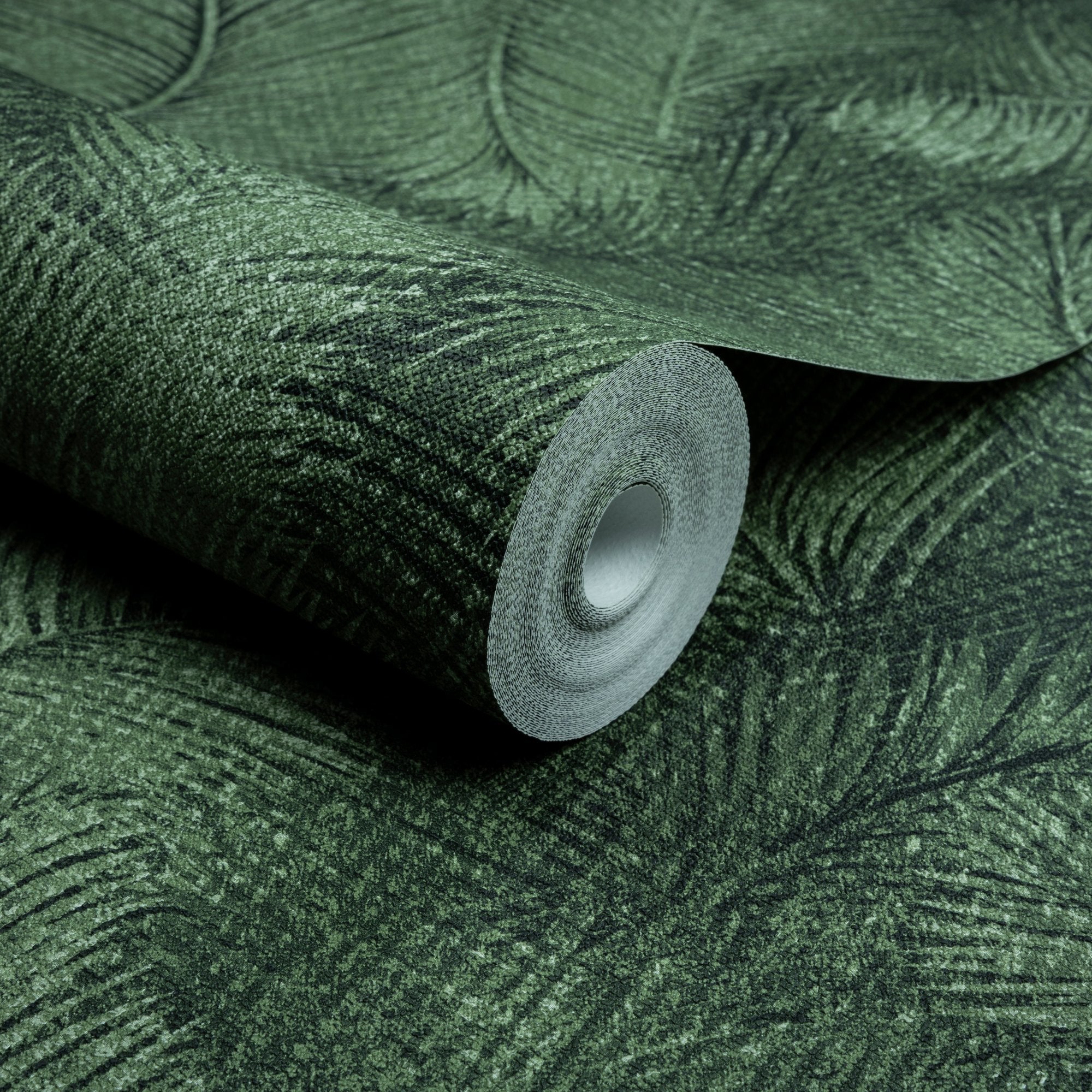 Branched Leaves All-over Wallpaper in green color - pattern number ARA70203 - by Grandeco in the Arcadia collection
